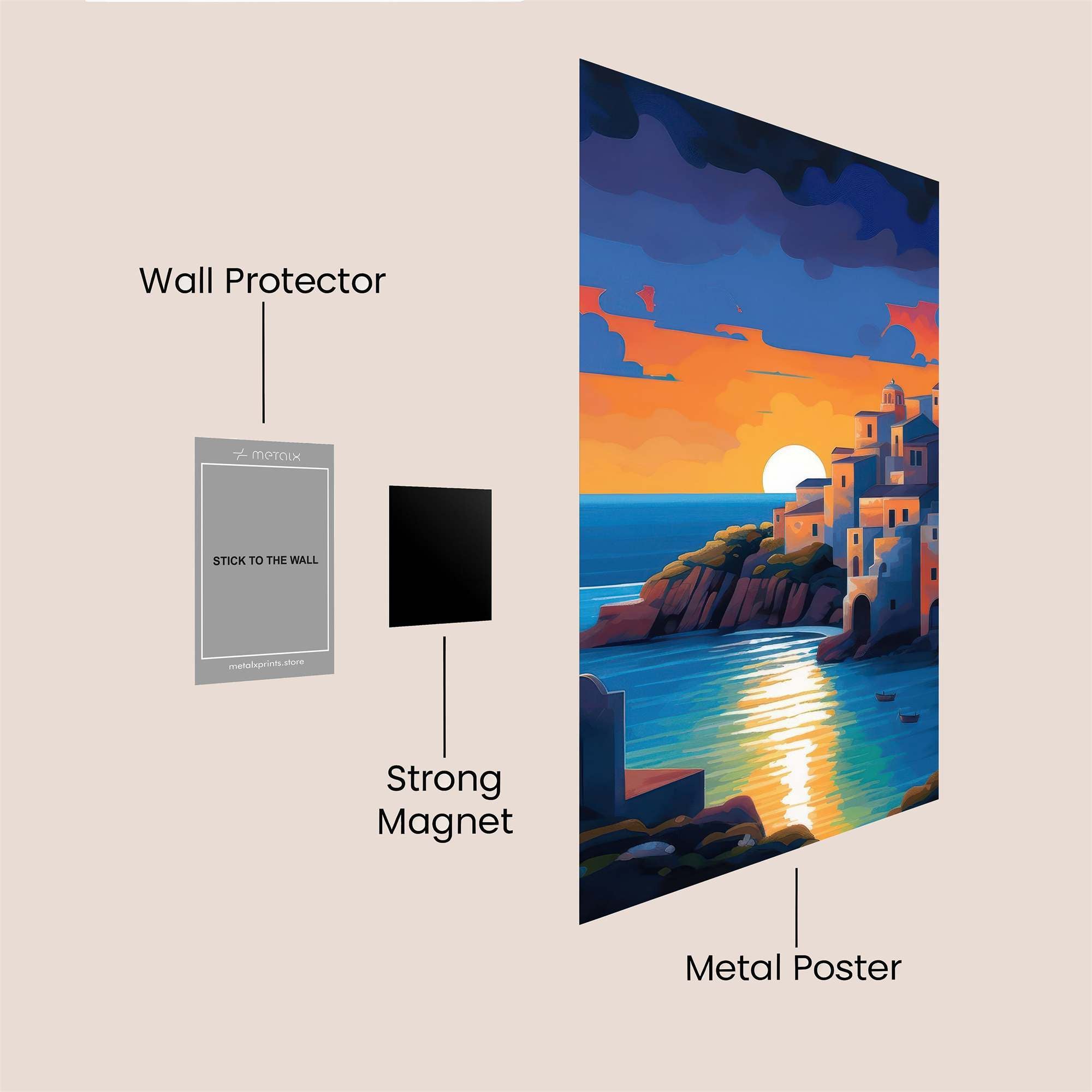Sunset Serenity Safe Wall Magnetic / M