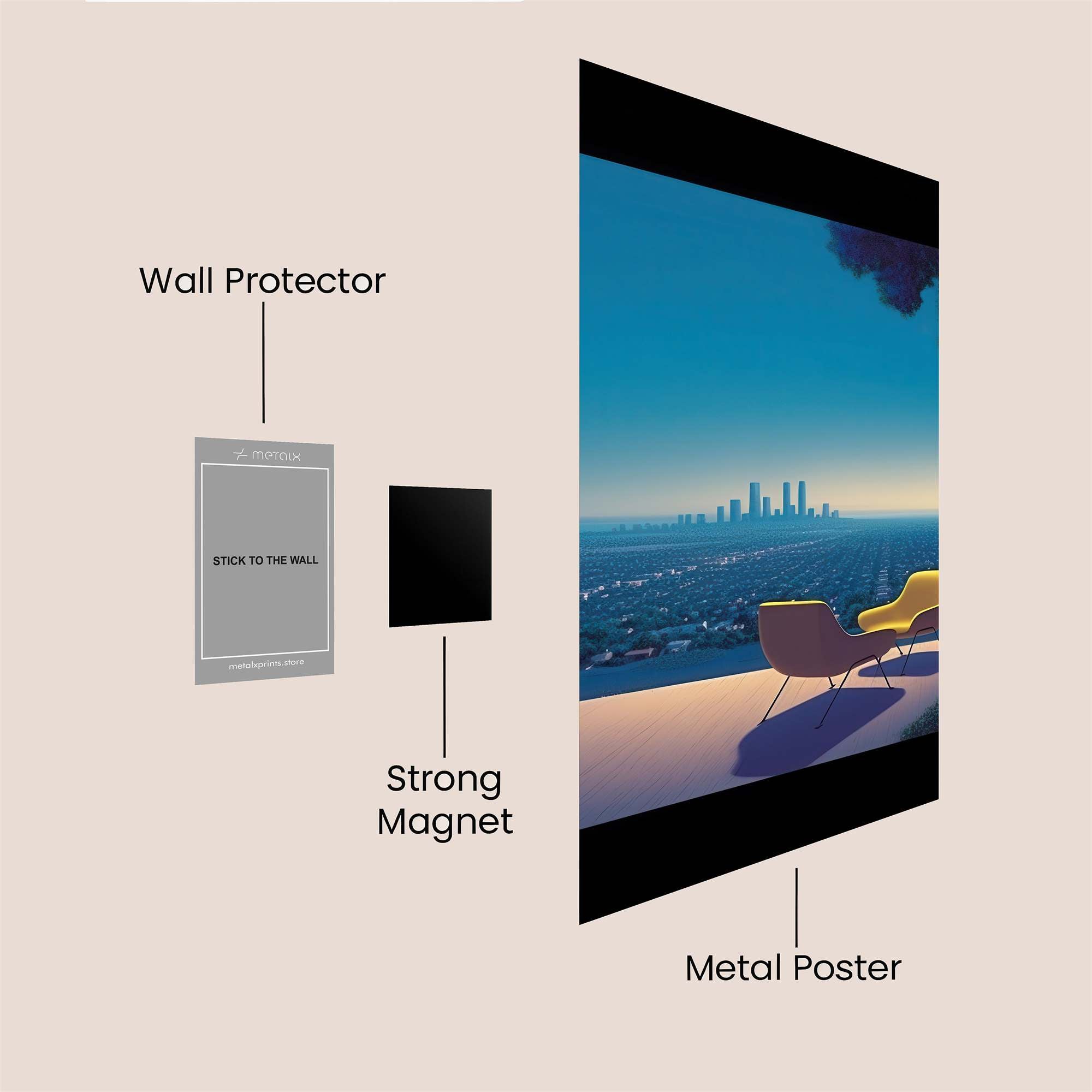 City Serenity Safe Wall Magnetic / M