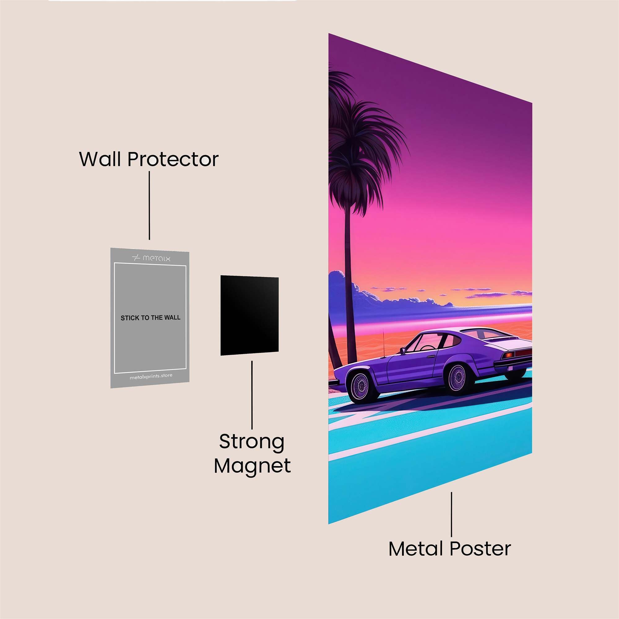 Sunset Serenity Safe Wall Magnetic / M