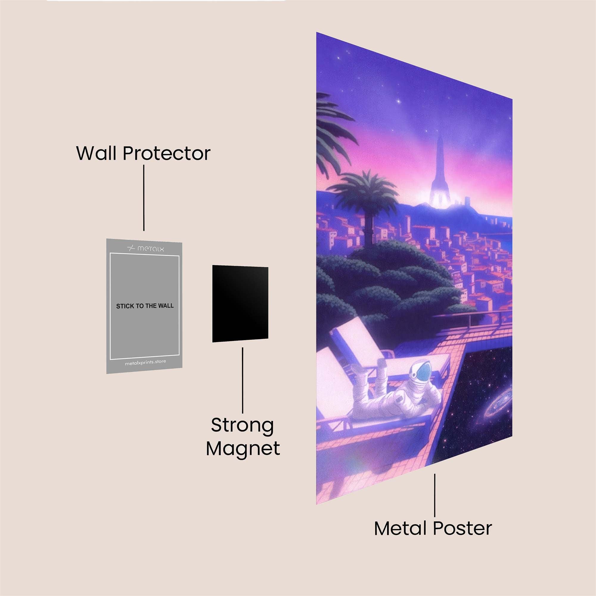 Eiffel Dreamscape Safe Wall Magnetic / M