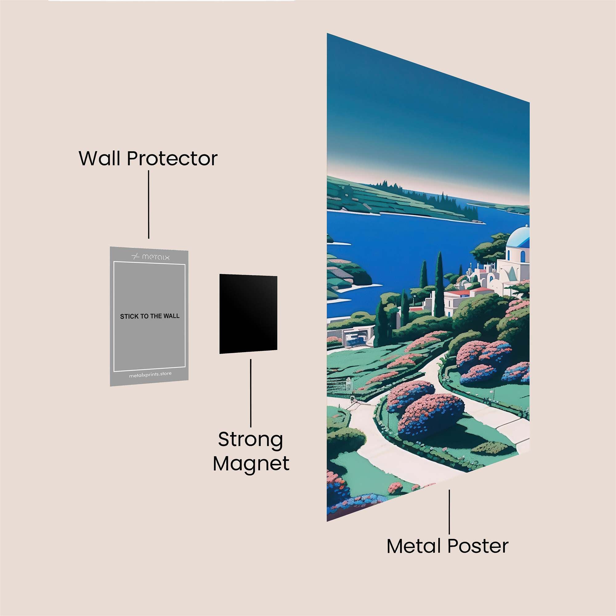 Santorini Serenity Safe Wall Magnetic / M