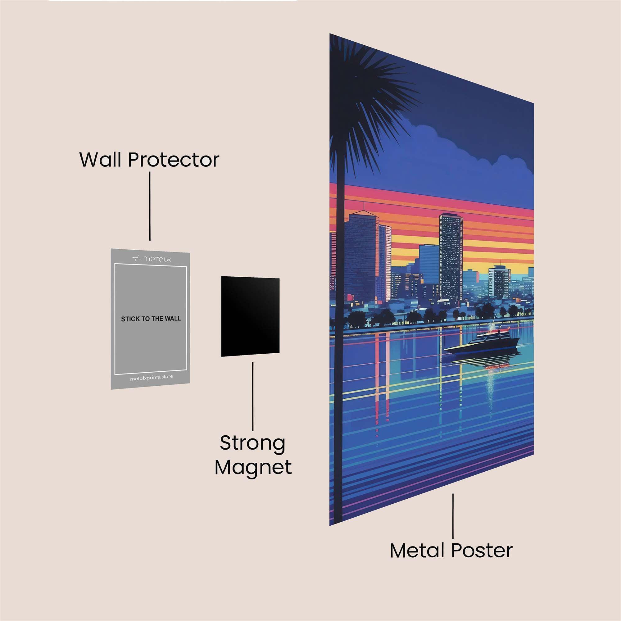 Sunset Serenity Safe Wall Magnetic / M