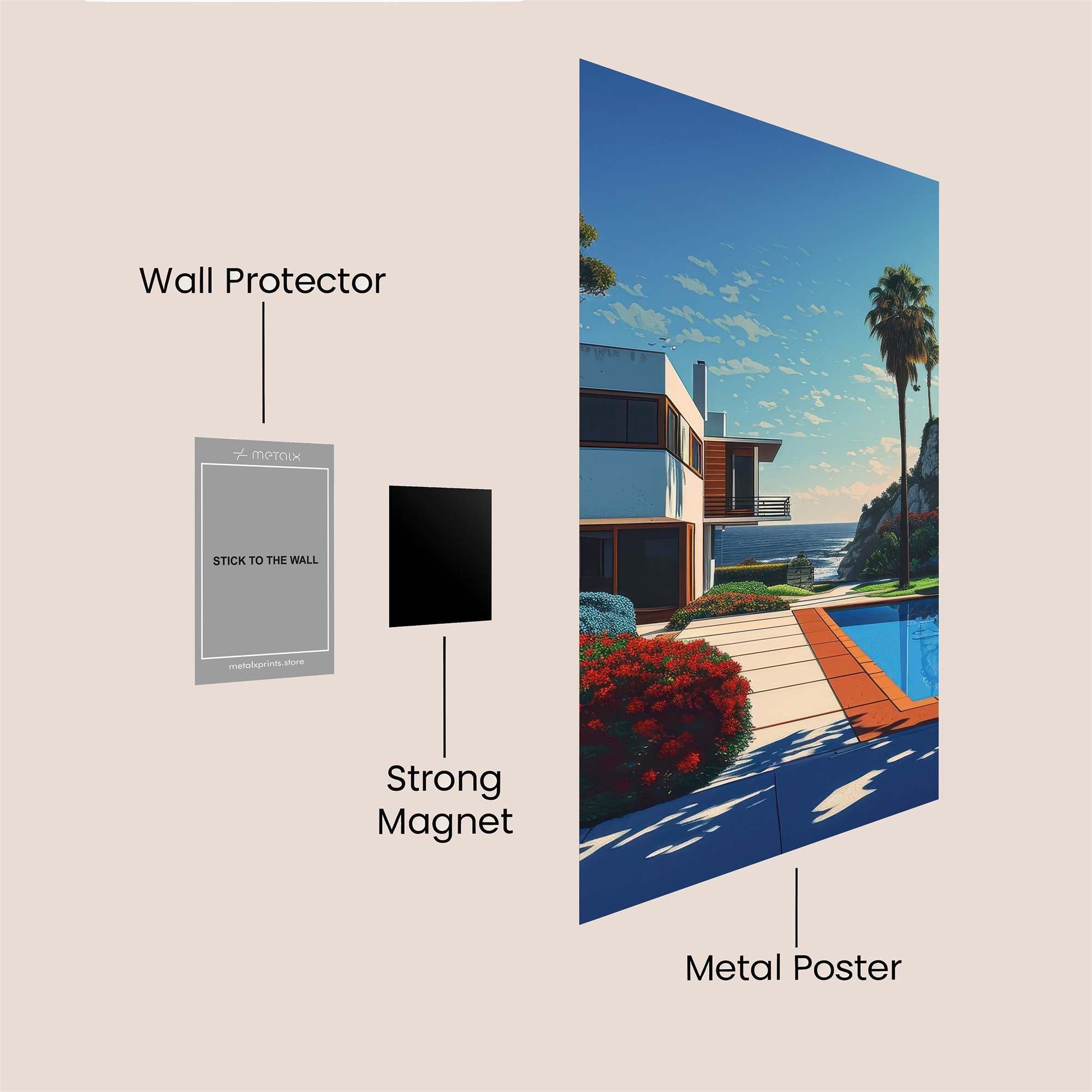 Coastal Serenity Safe Wall Magnetic / M