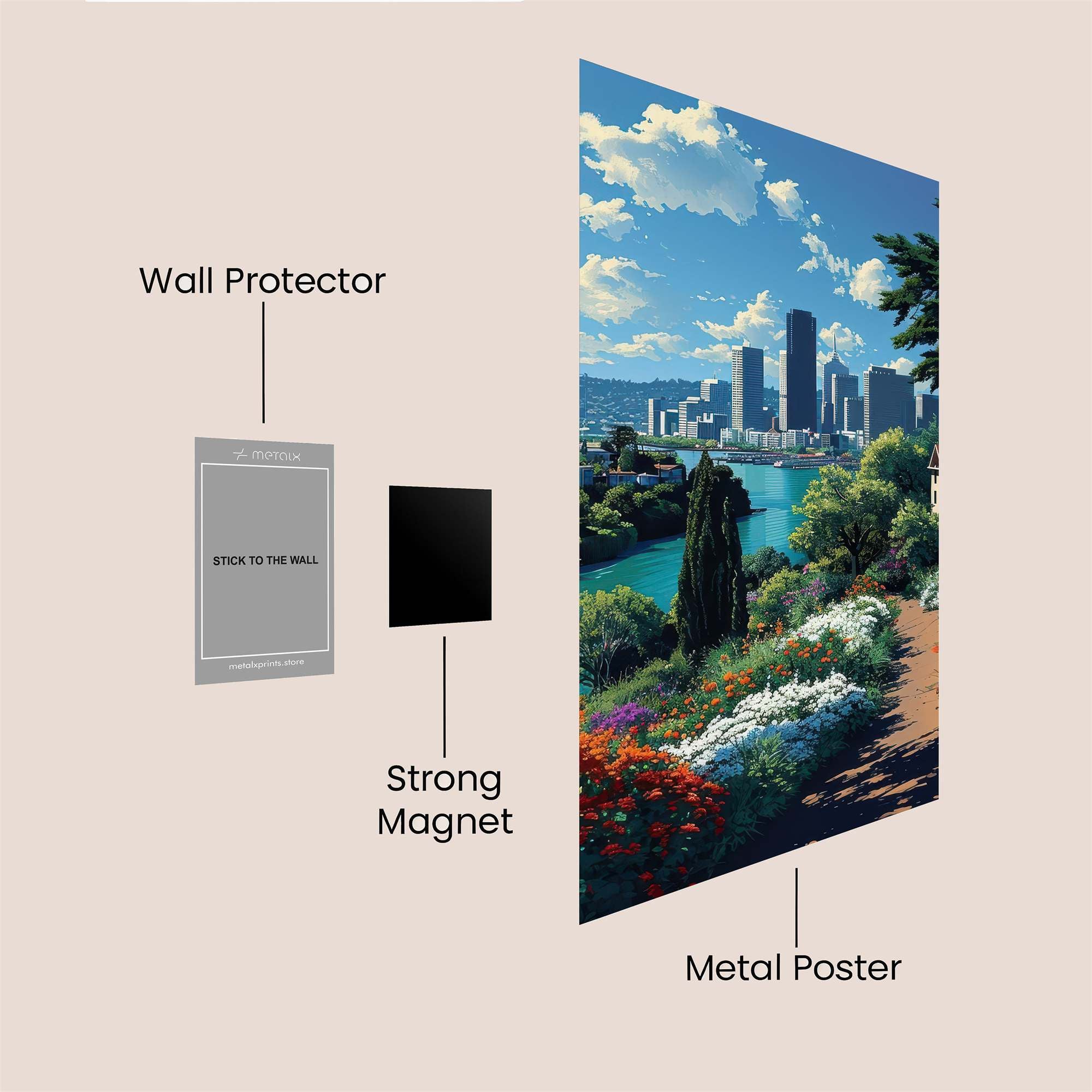 Portland Serenity Safe Wall Magnetic / M