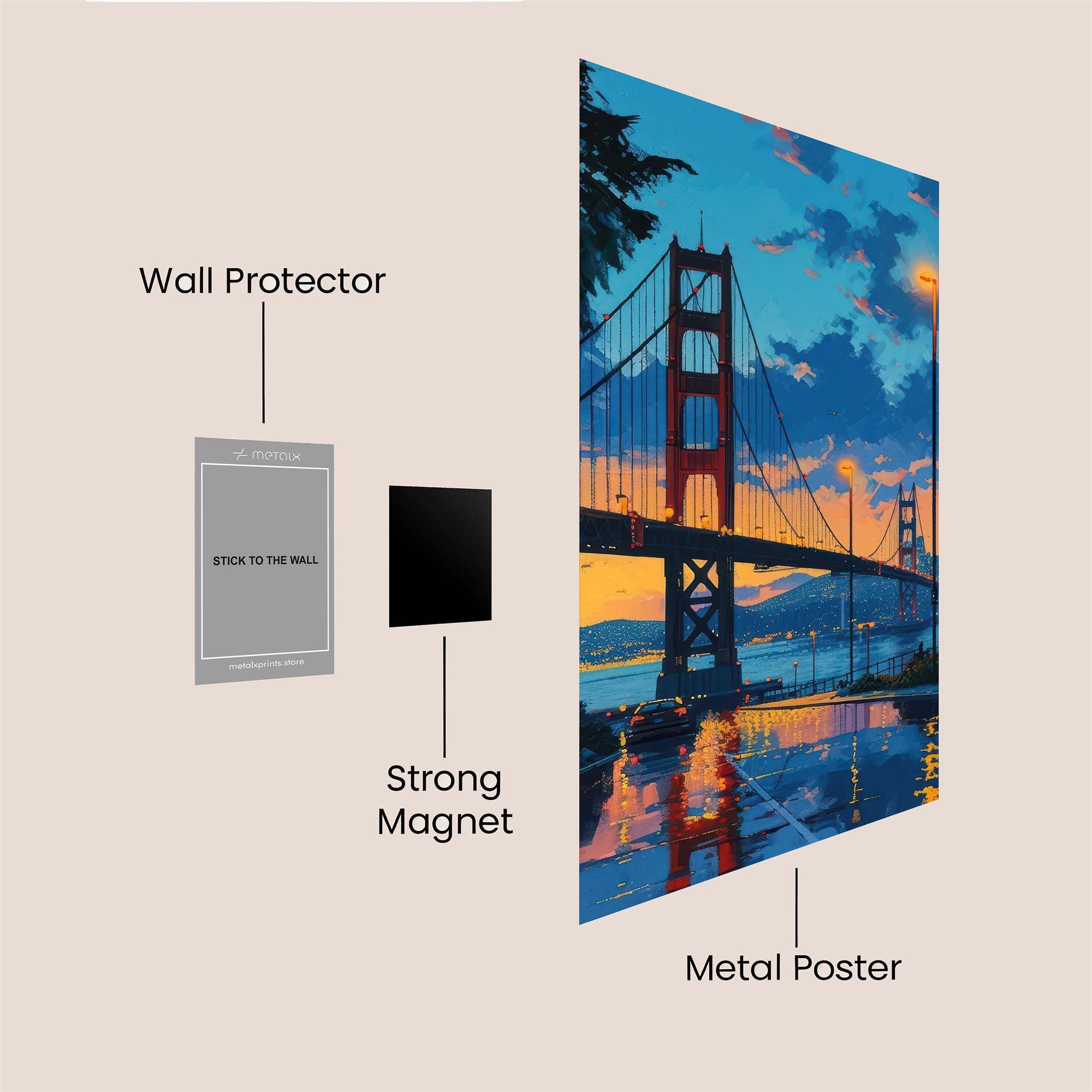 Golden Serenity Safe Wall Magnetic / M