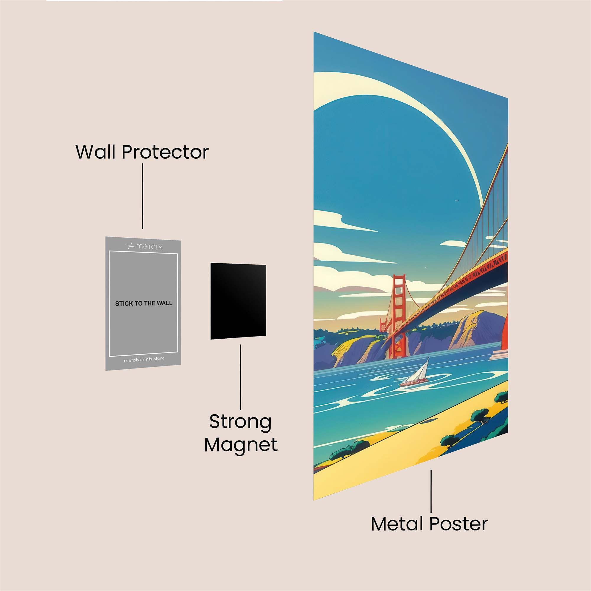 Golden Serenity Safe Wall Magnetic / M