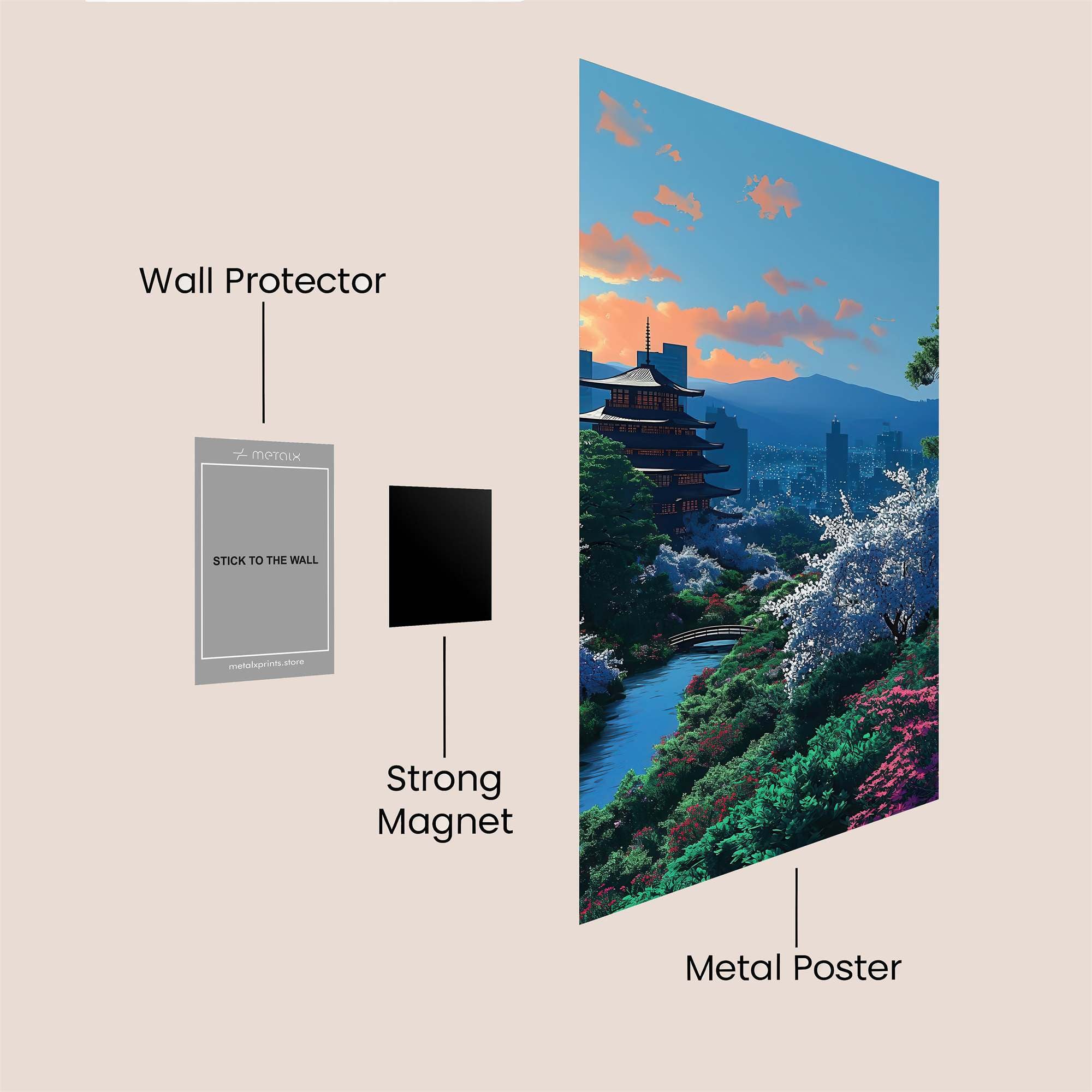 Pagoda Serenity Safe Wall Magnetic / M