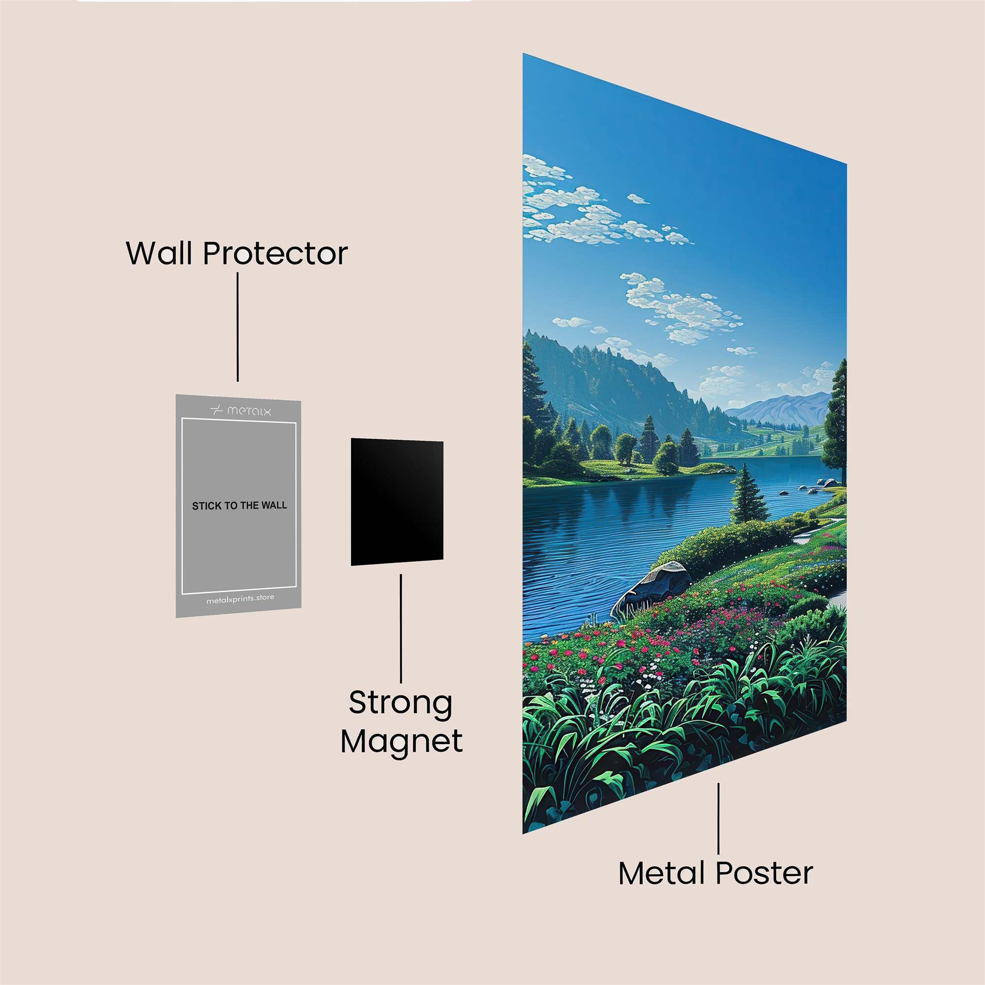 Serenity Lake Safe Wall Magnetic / M