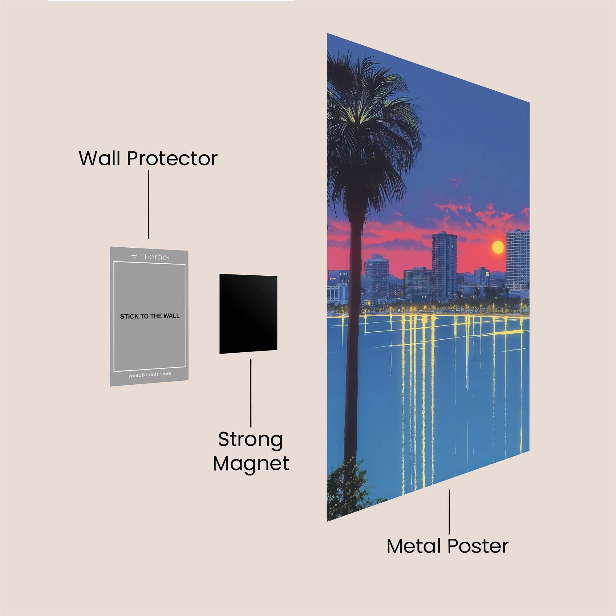 Sunset Serenity Safe Wall Magnetic / M