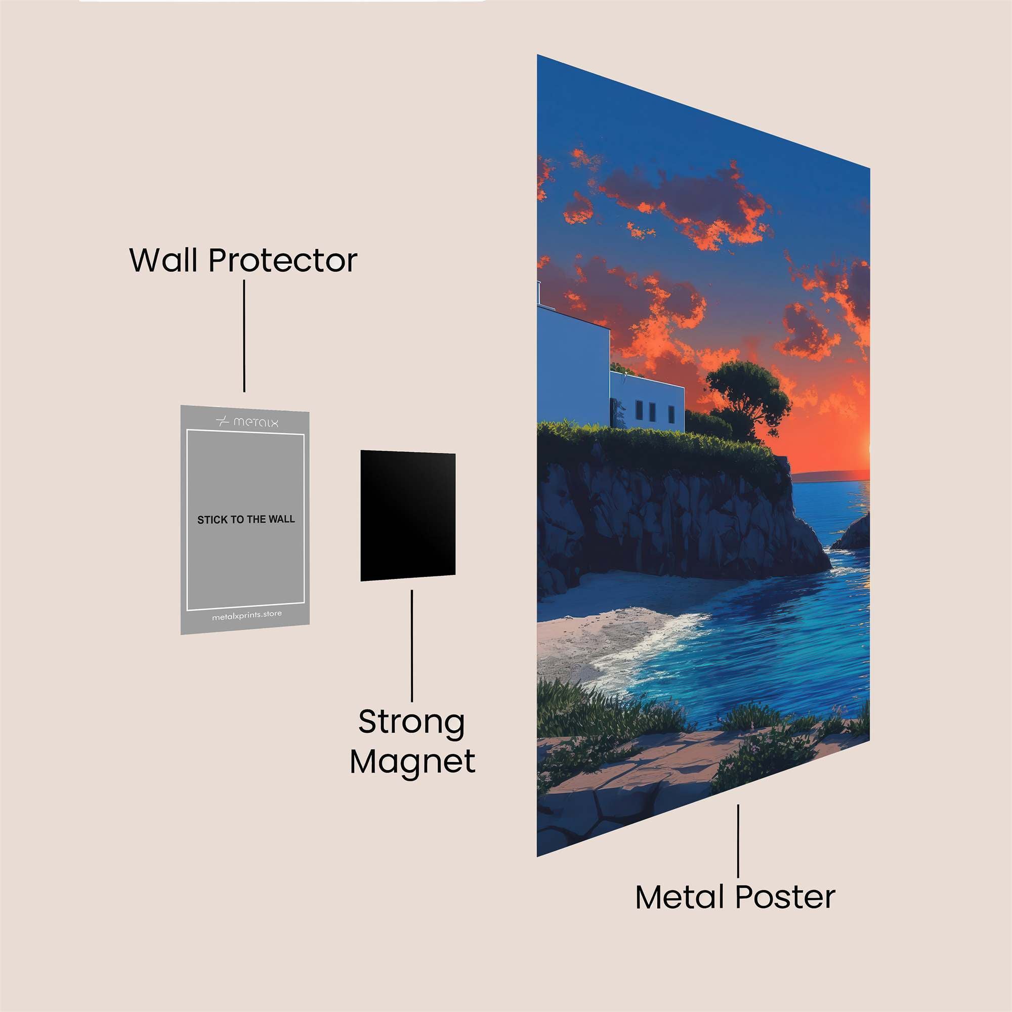 Santorini Serenity Safe Wall Magnetic / M