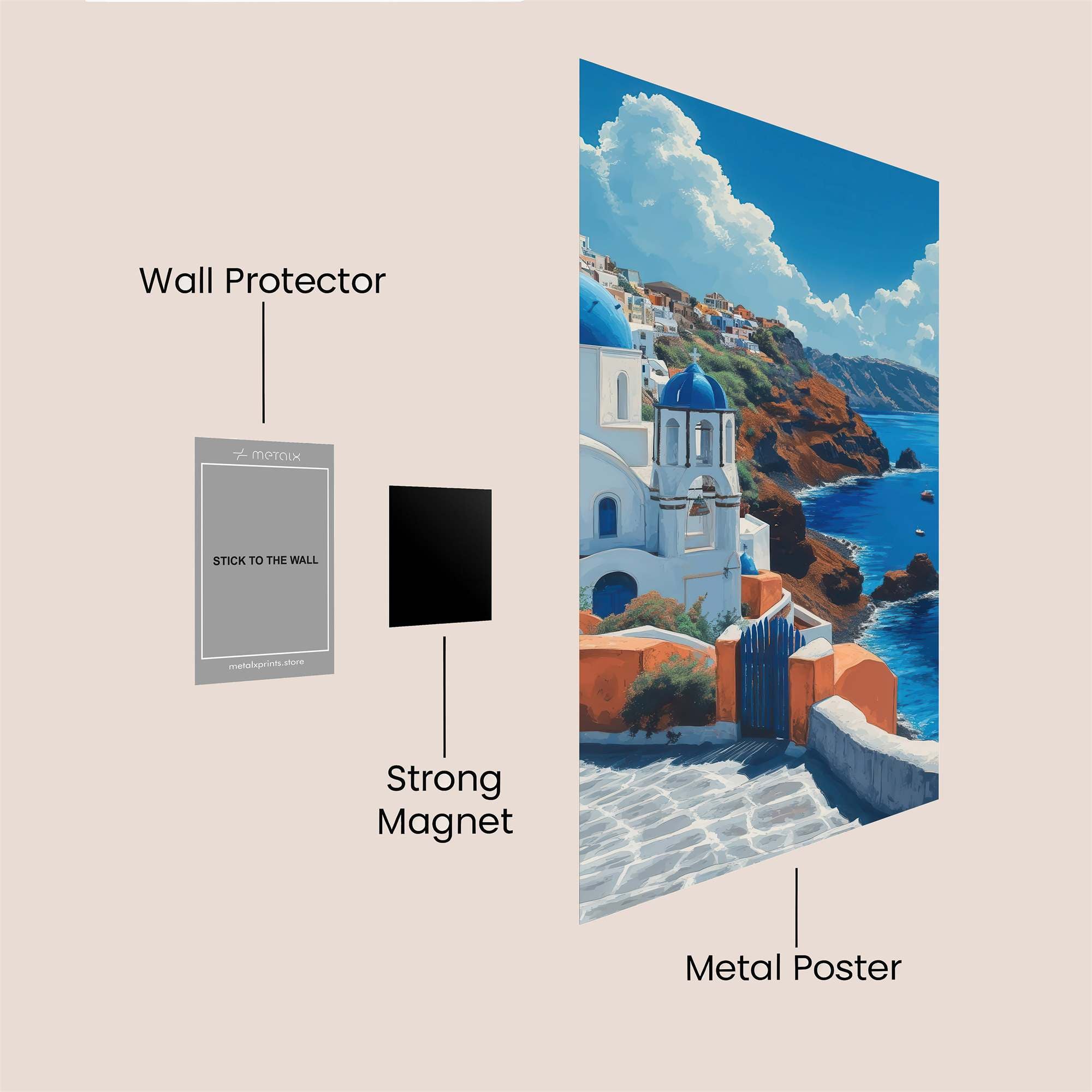 Santorini Serenity Safe Wall Magnetic / M