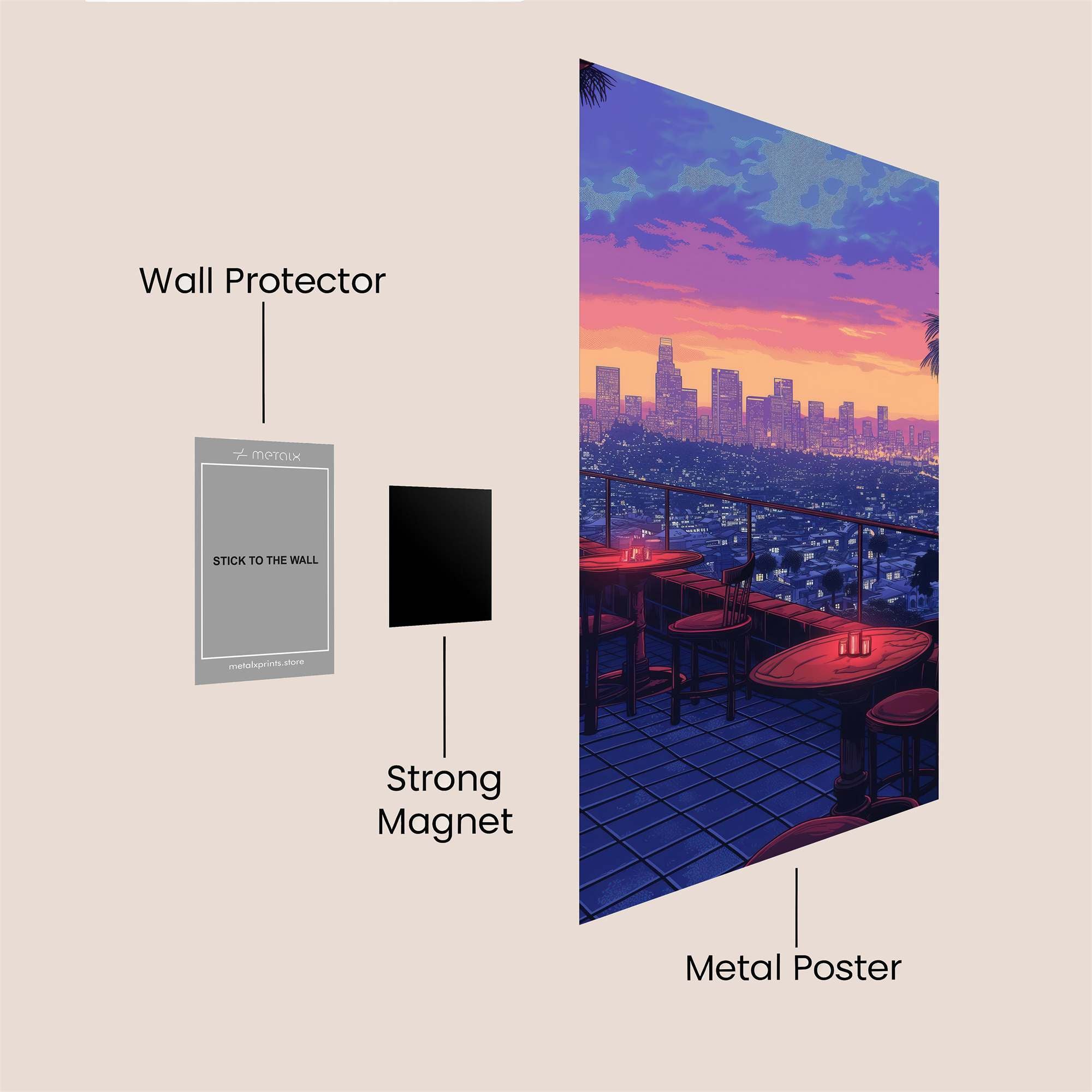 LA Twilight Safe Wall Magnetic / M