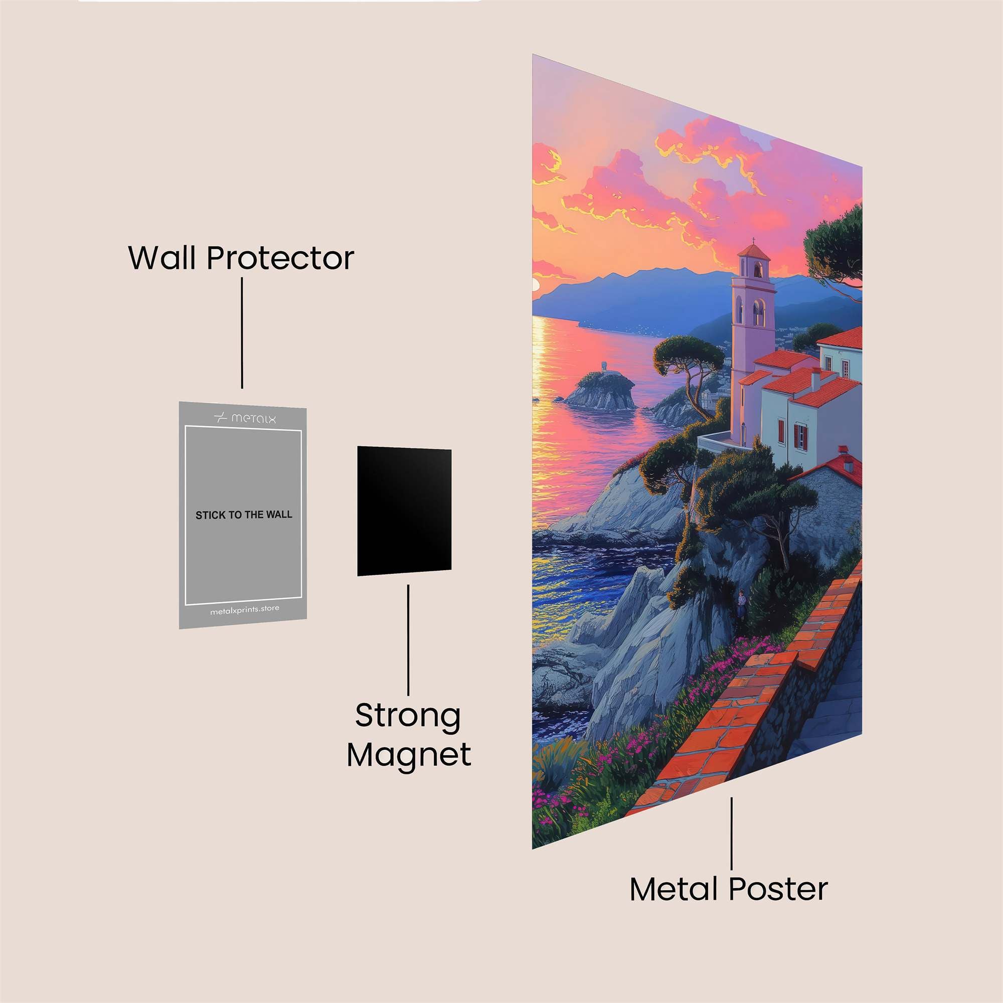 Sunset Serenity Safe Wall Magnetic / M