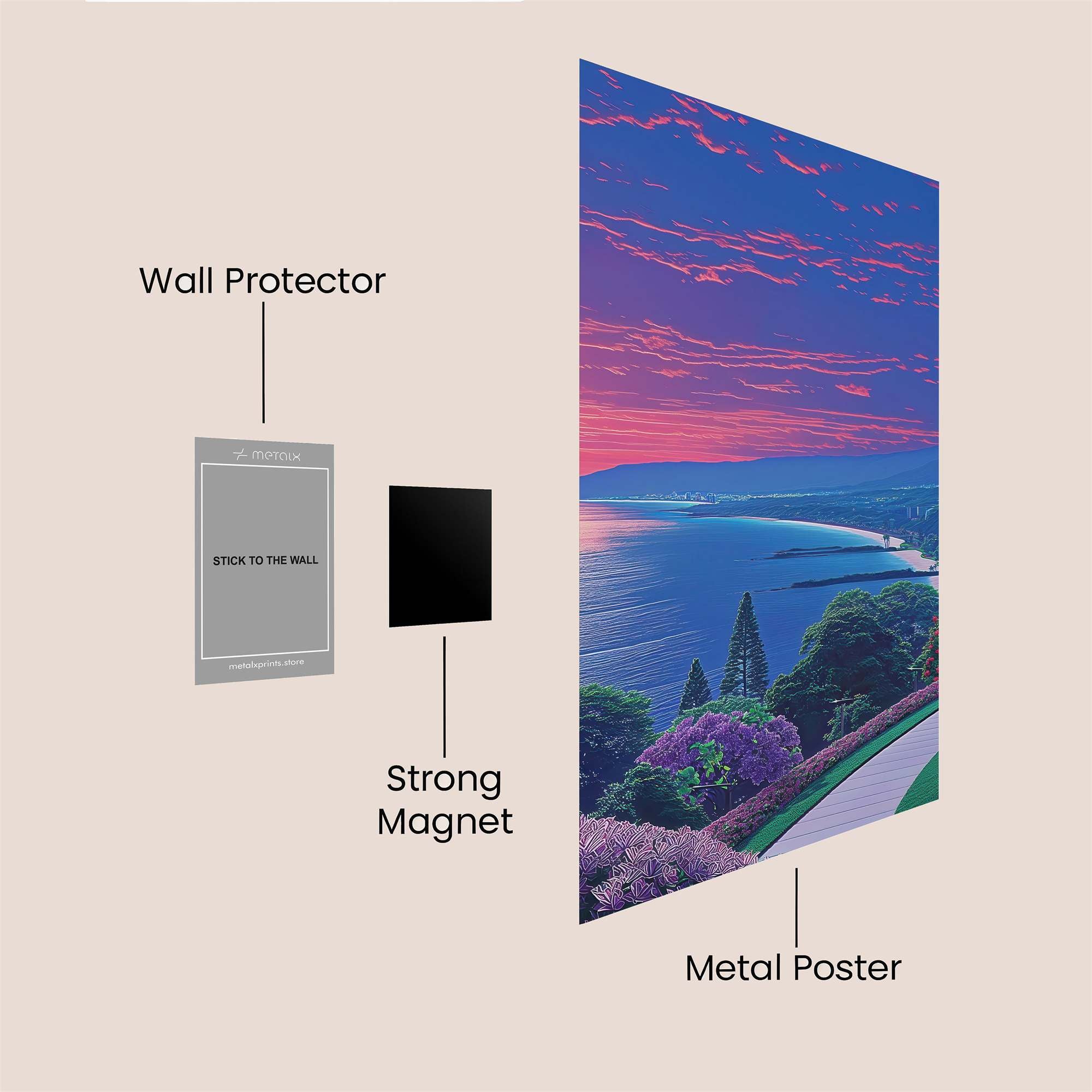 Sunset Serenity Safe Wall Magnetic / M