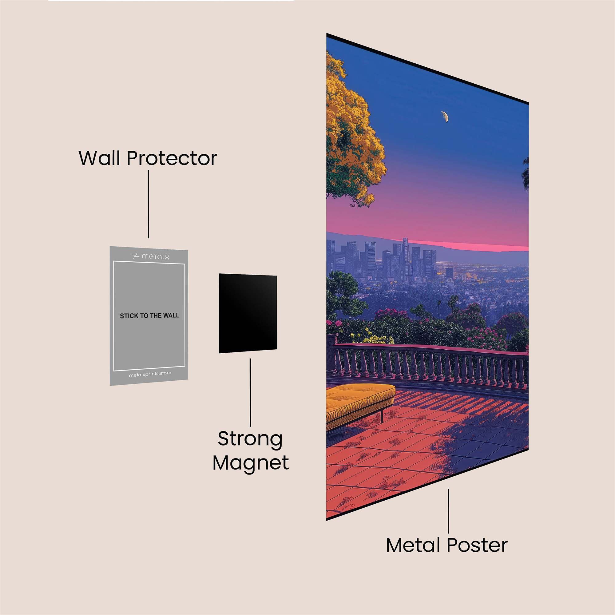 Sunset Serenity Safe Wall Magnetic / M