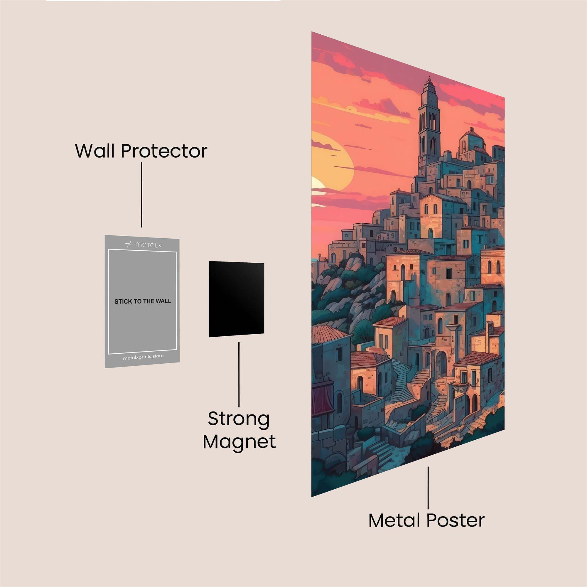Sunset Serenity Safe Wall Magnetic / M