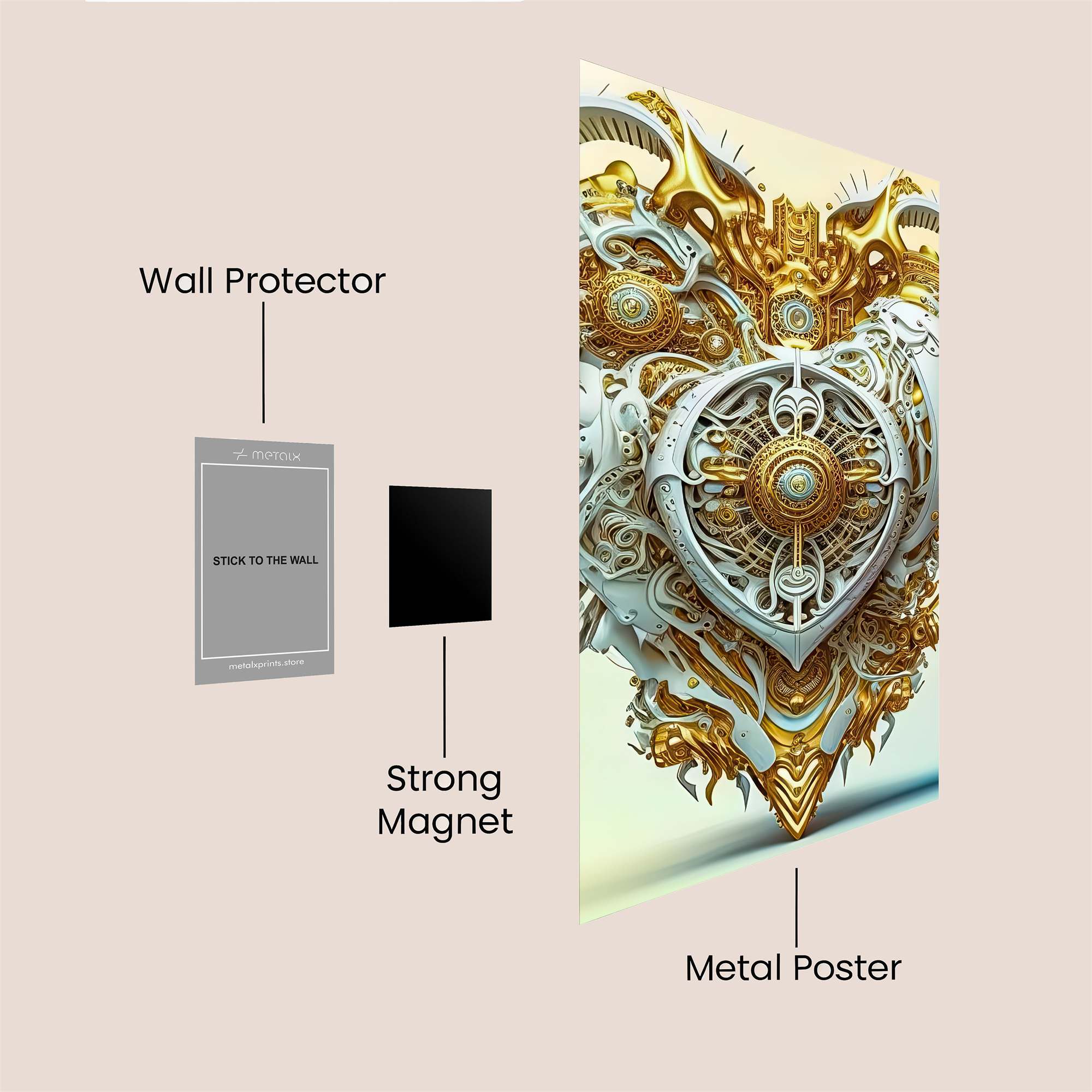 Heartwork Intricate Safe Wall Magnetic / M