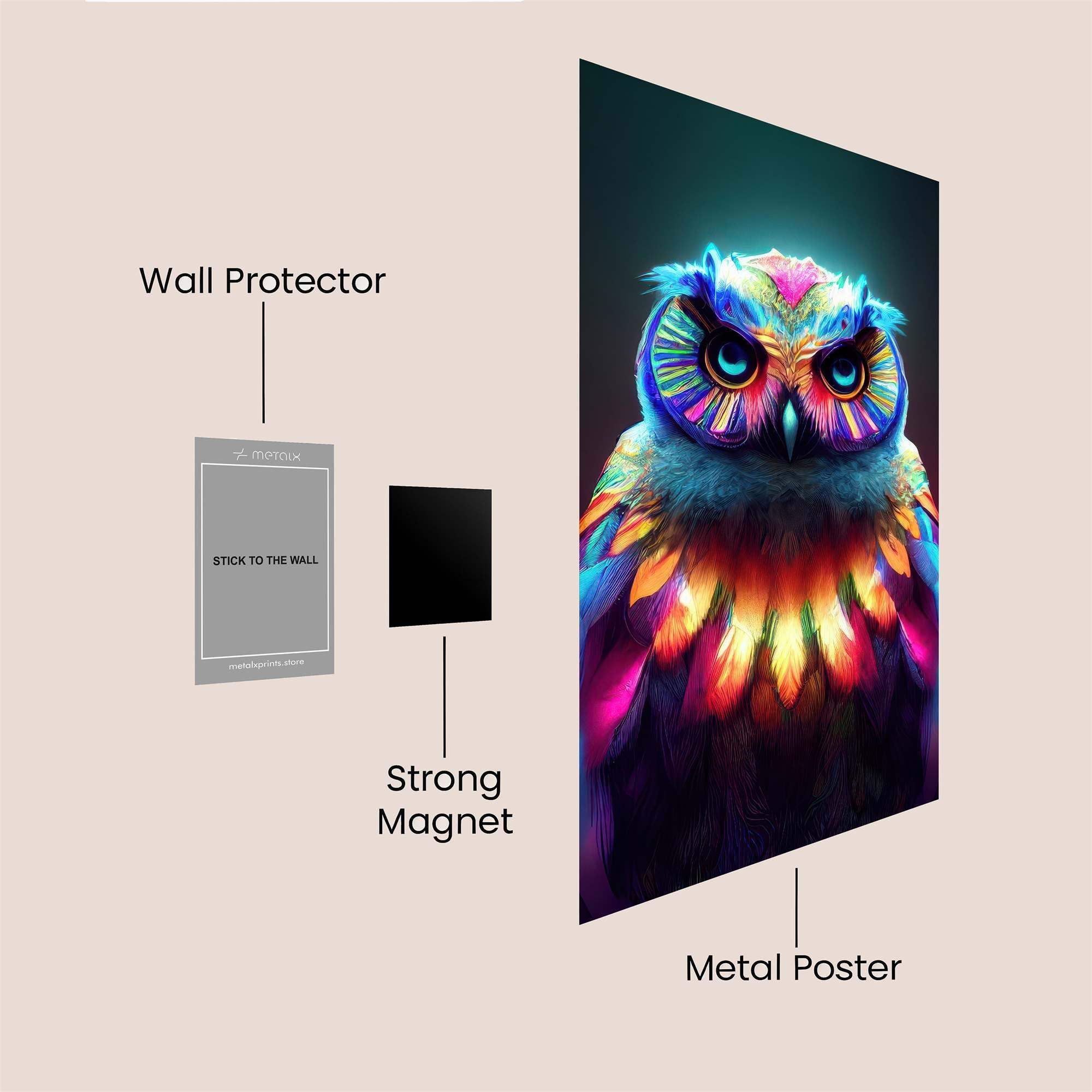 Owl Radiance Safe Wall Magnetic / M