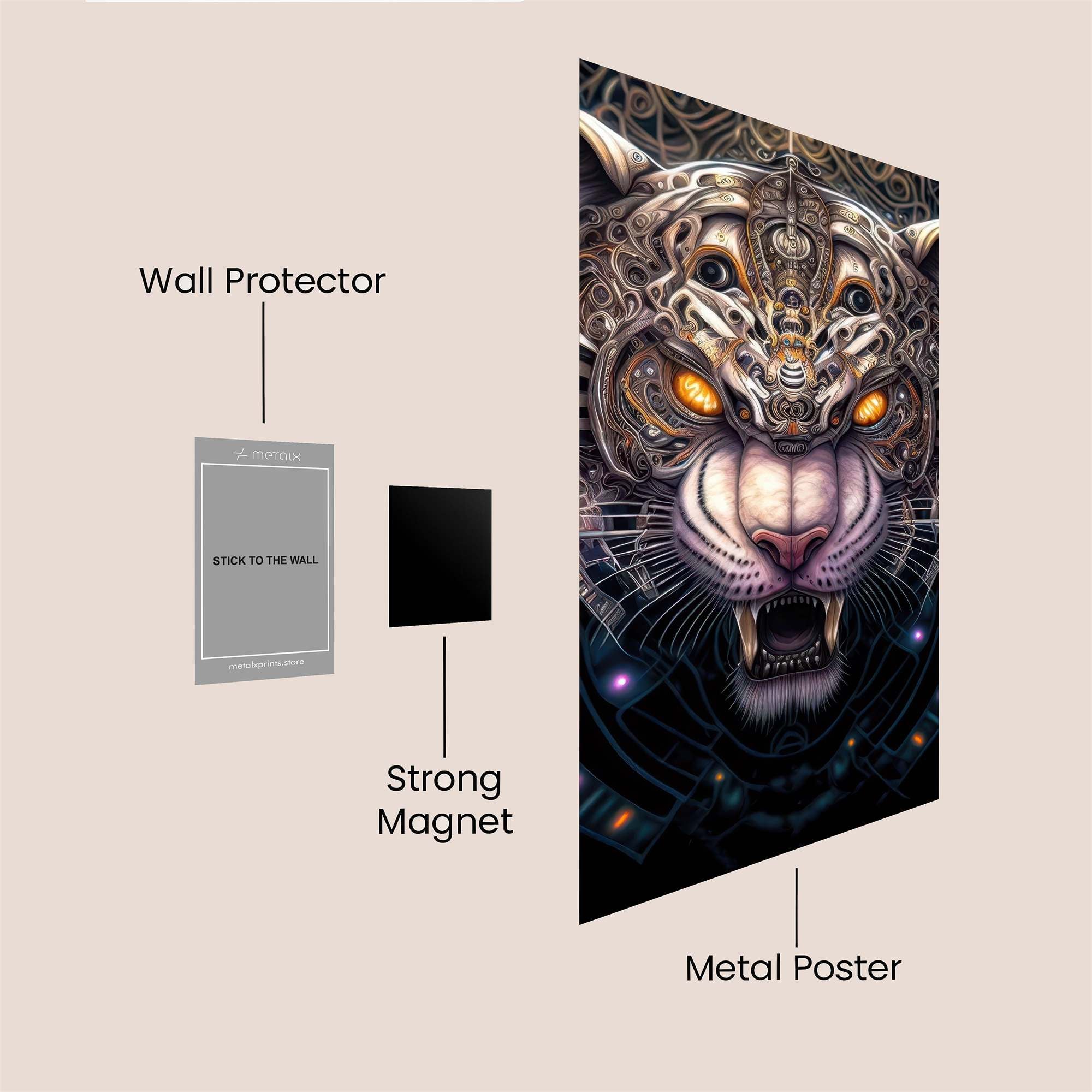 Cyber Tiger Safe Wall Magnetic / M