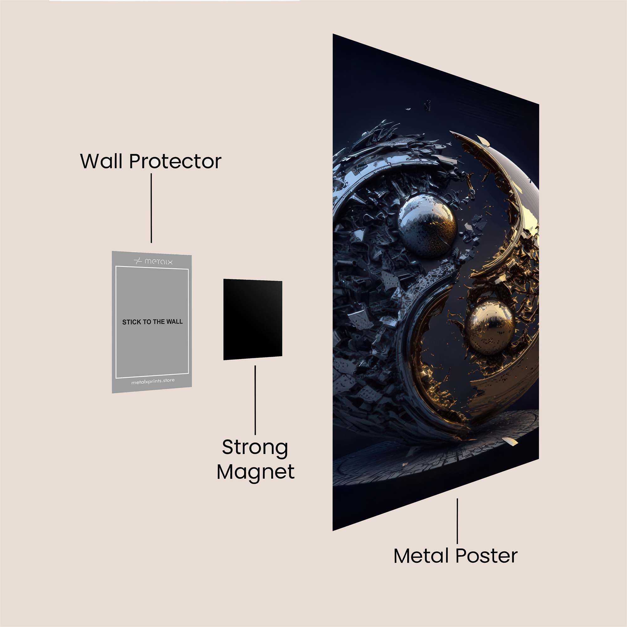 YinShatter Safe Wall Magnetic / M