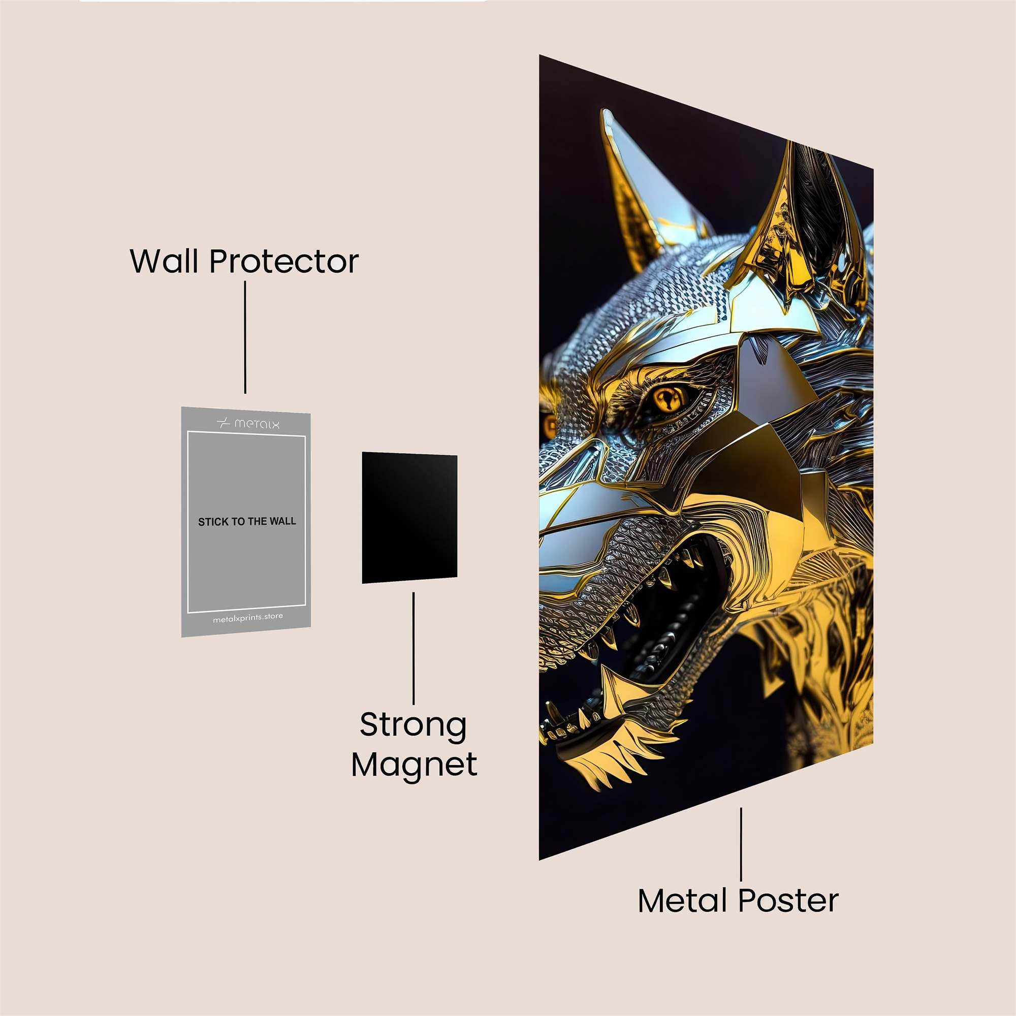 Wolf Radiance Safe Wall Magnetic / M