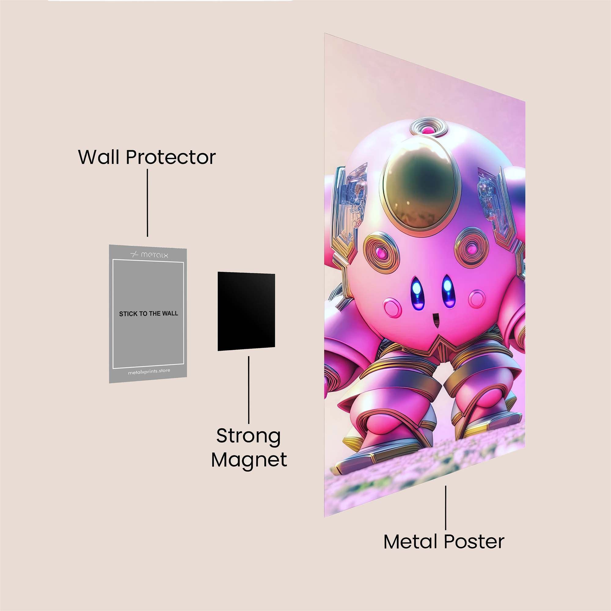 Kirby Cosmic Safe Wall Magnetic / M