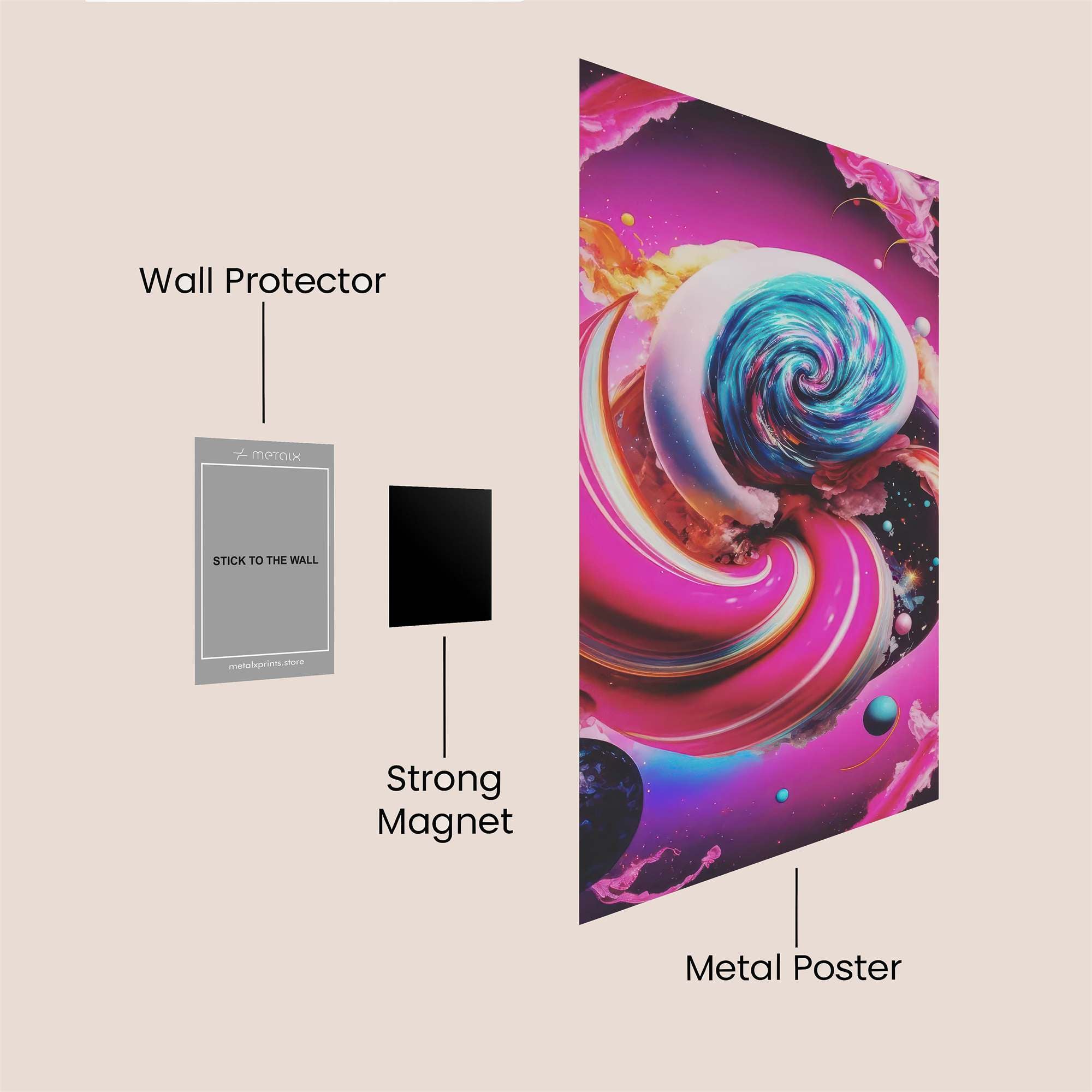Galactic Swirl Safe Wall Magnetic / M