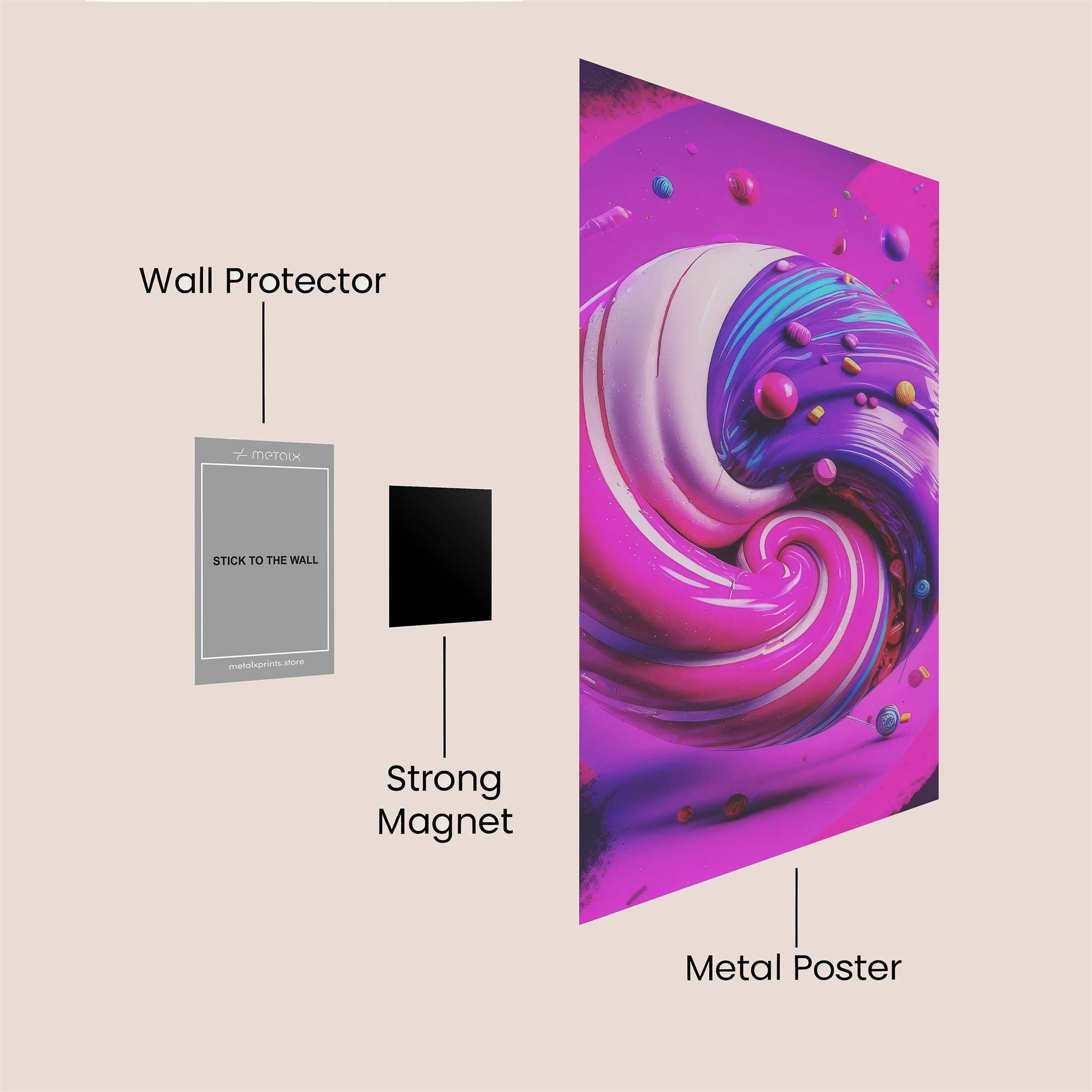 Swirl Delight Safe Wall Magnetic / M