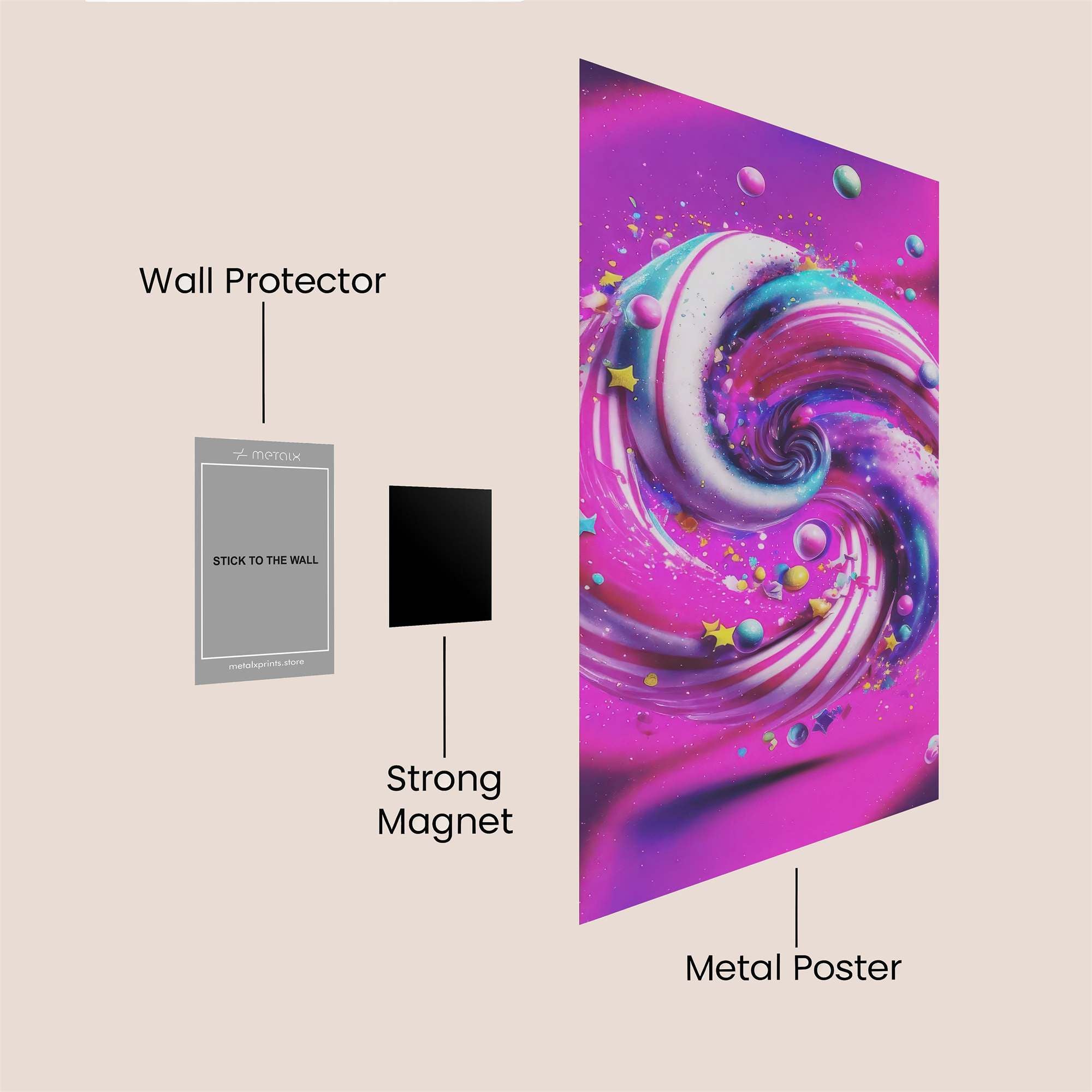 Swirl Delight Safe Wall Magnetic / M