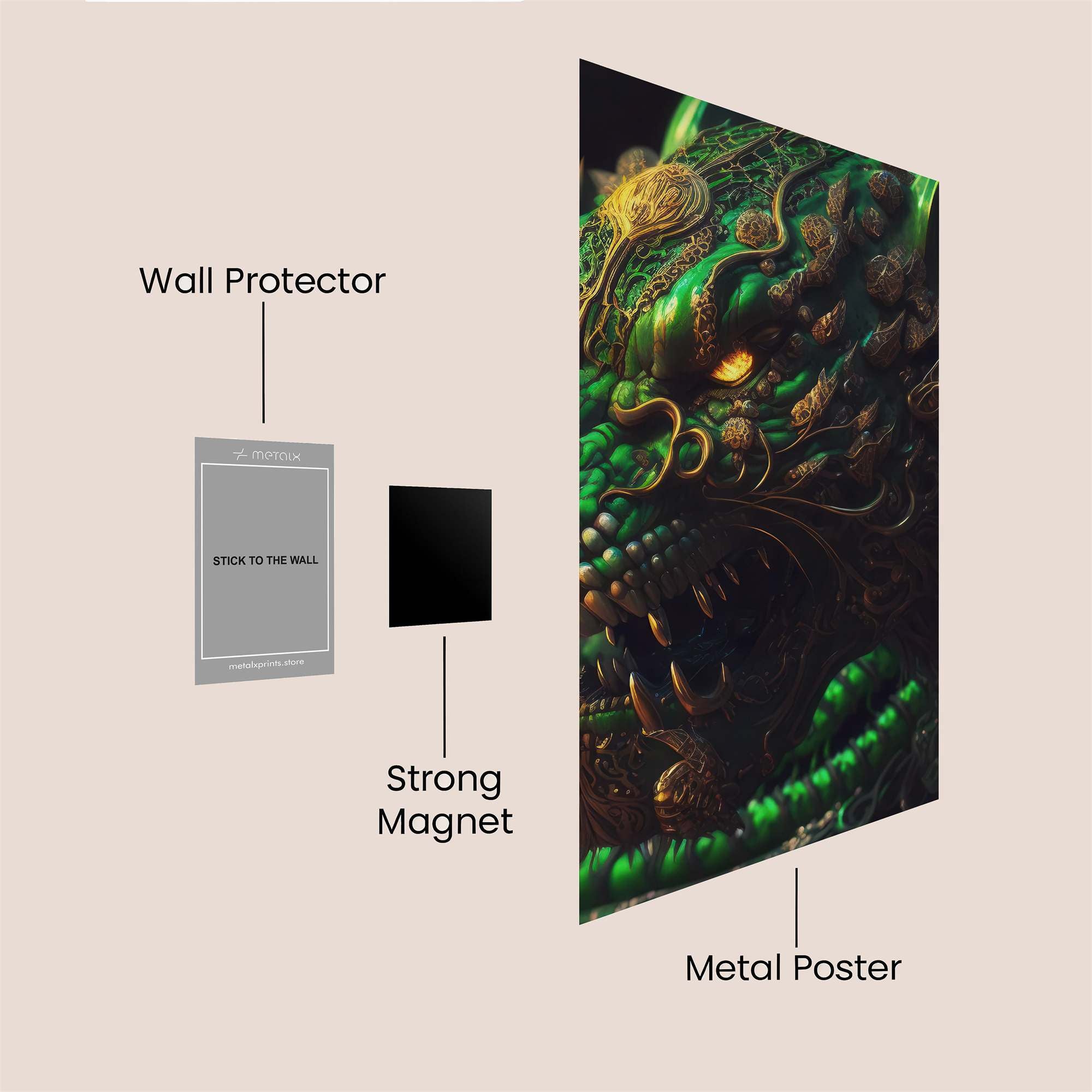 Jade Fury Safe Wall Magnetic / M