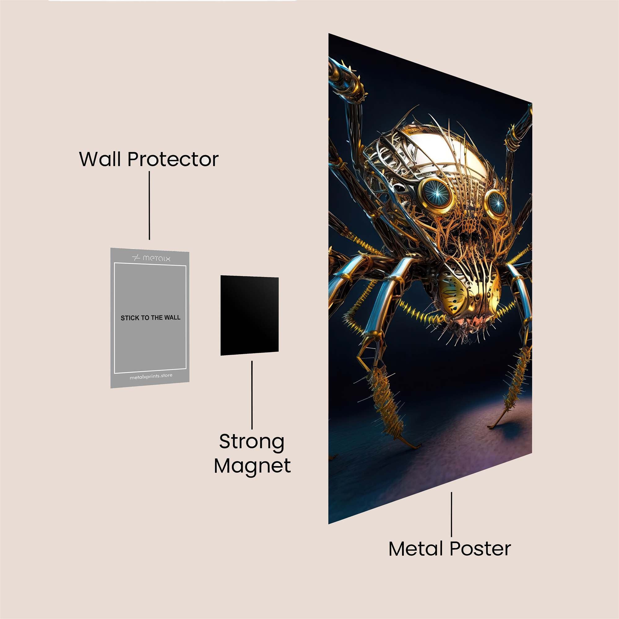 Steampunk Spider Safe Wall Magnetic / M
