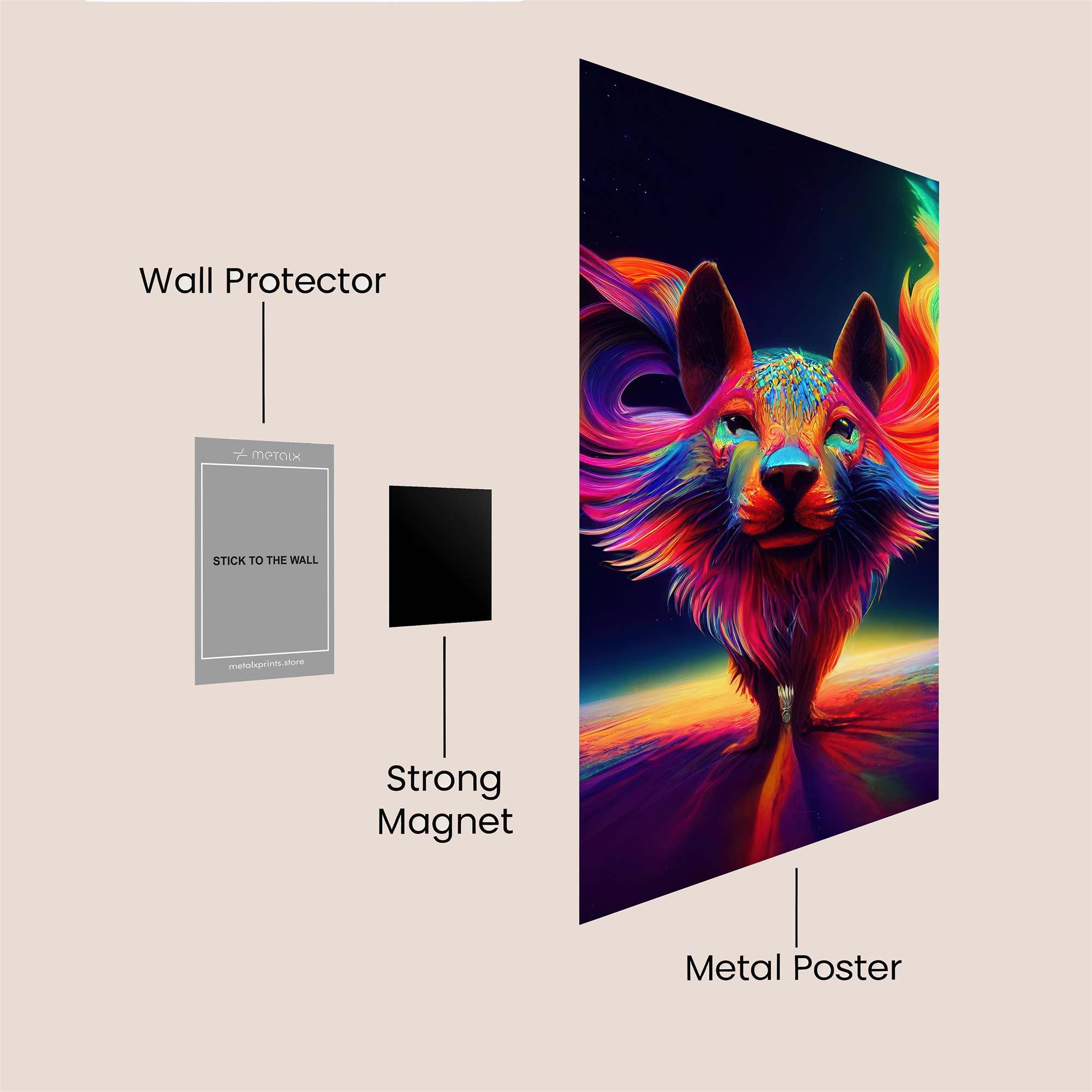 Aurora Wolf Safe Wall Magnetic / M