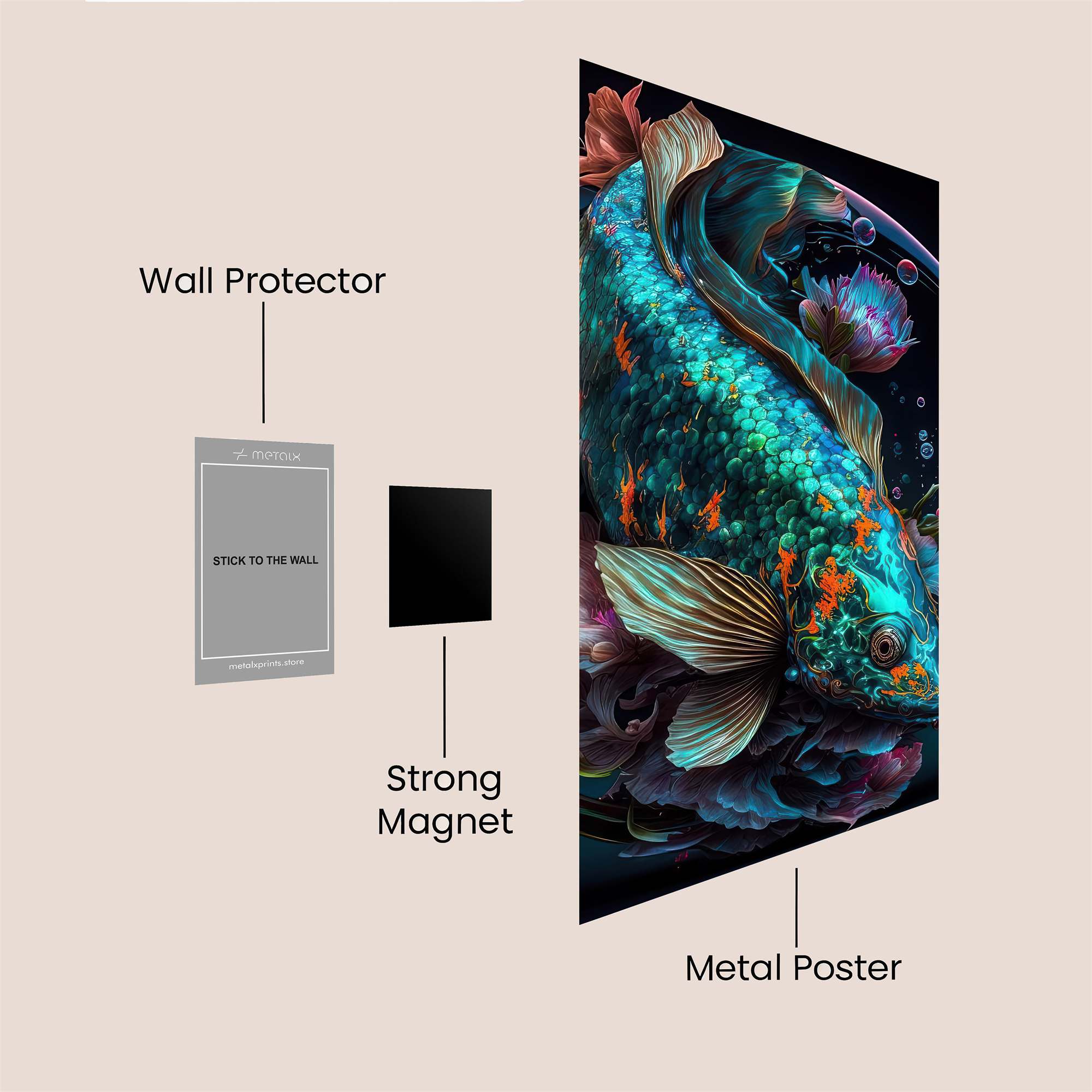 FloralFish Safe Wall Magnetic / M