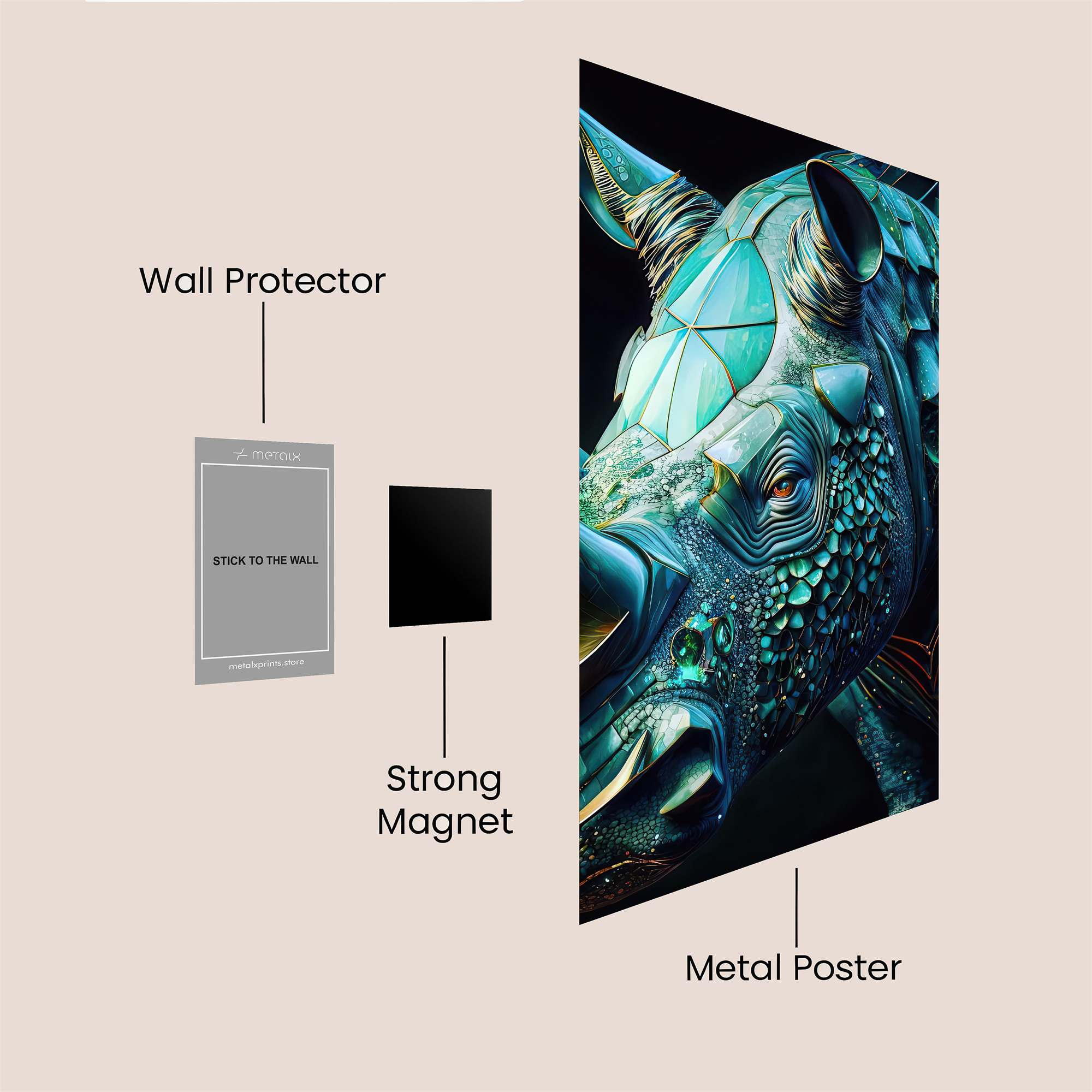 Rhinoceros Regal Safe Wall Magnetic / M