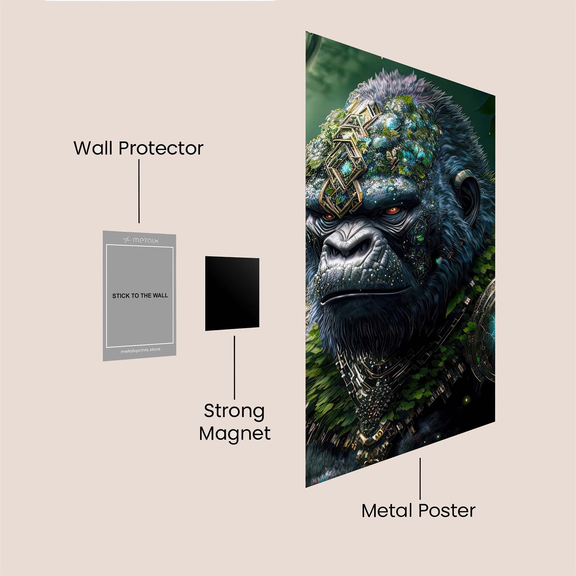 Gorilla Guardian Safe Wall Magnetic / M