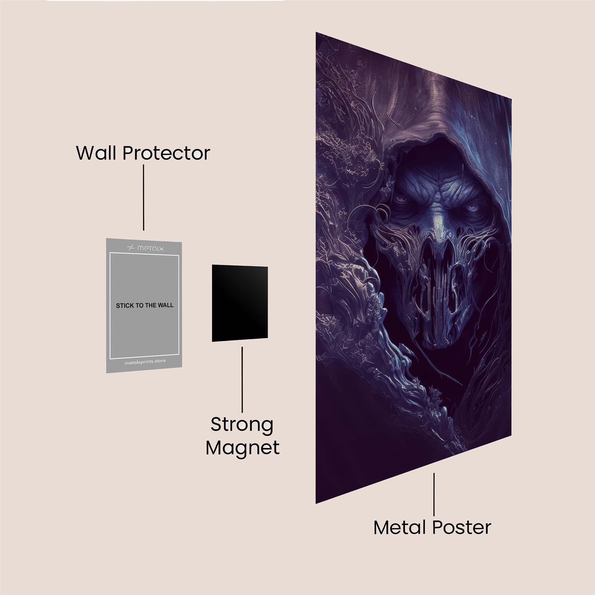 Grim Reaper Safe Wall Magnetic / M