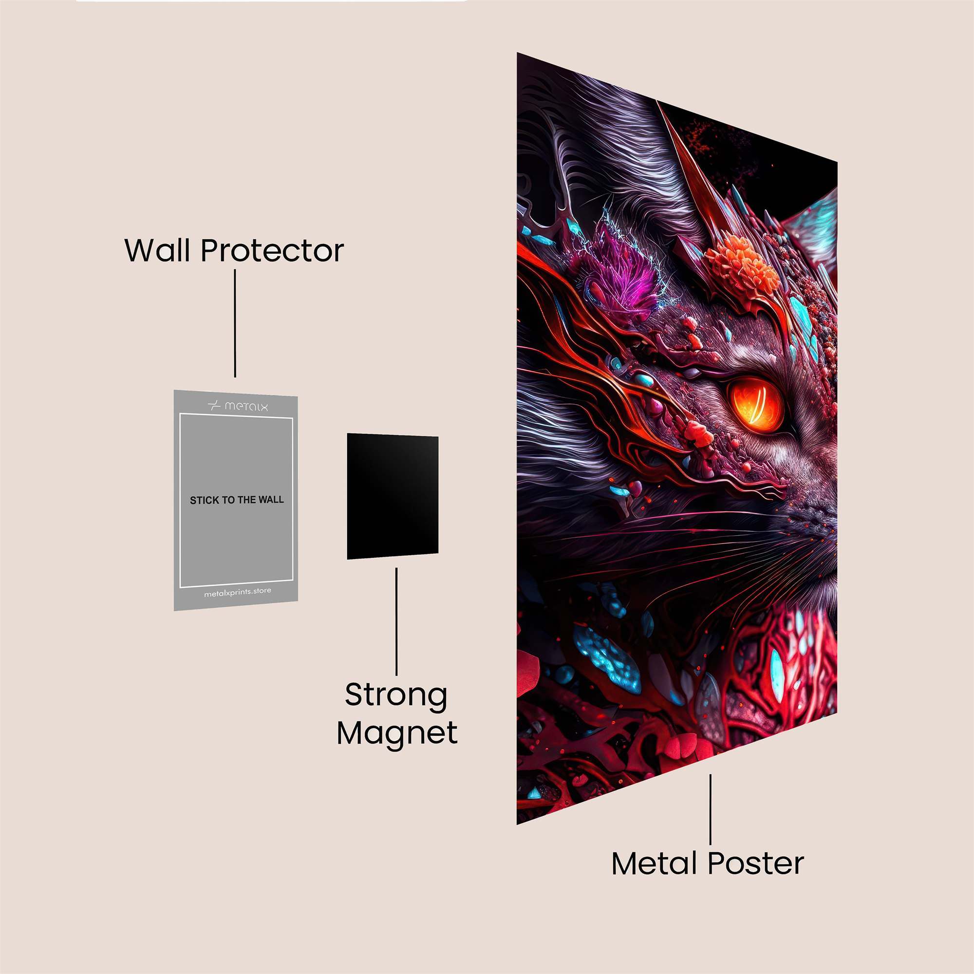 Floral Fury Safe Wall Magnetic / M