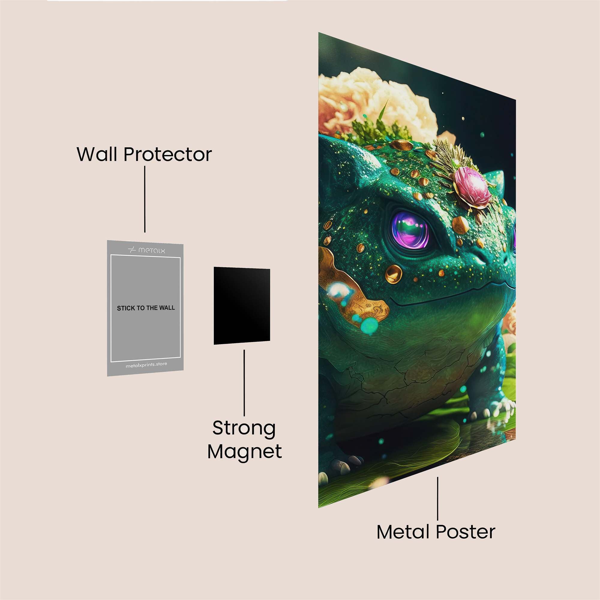 Frog Royalty Safe Wall Magnetic / M