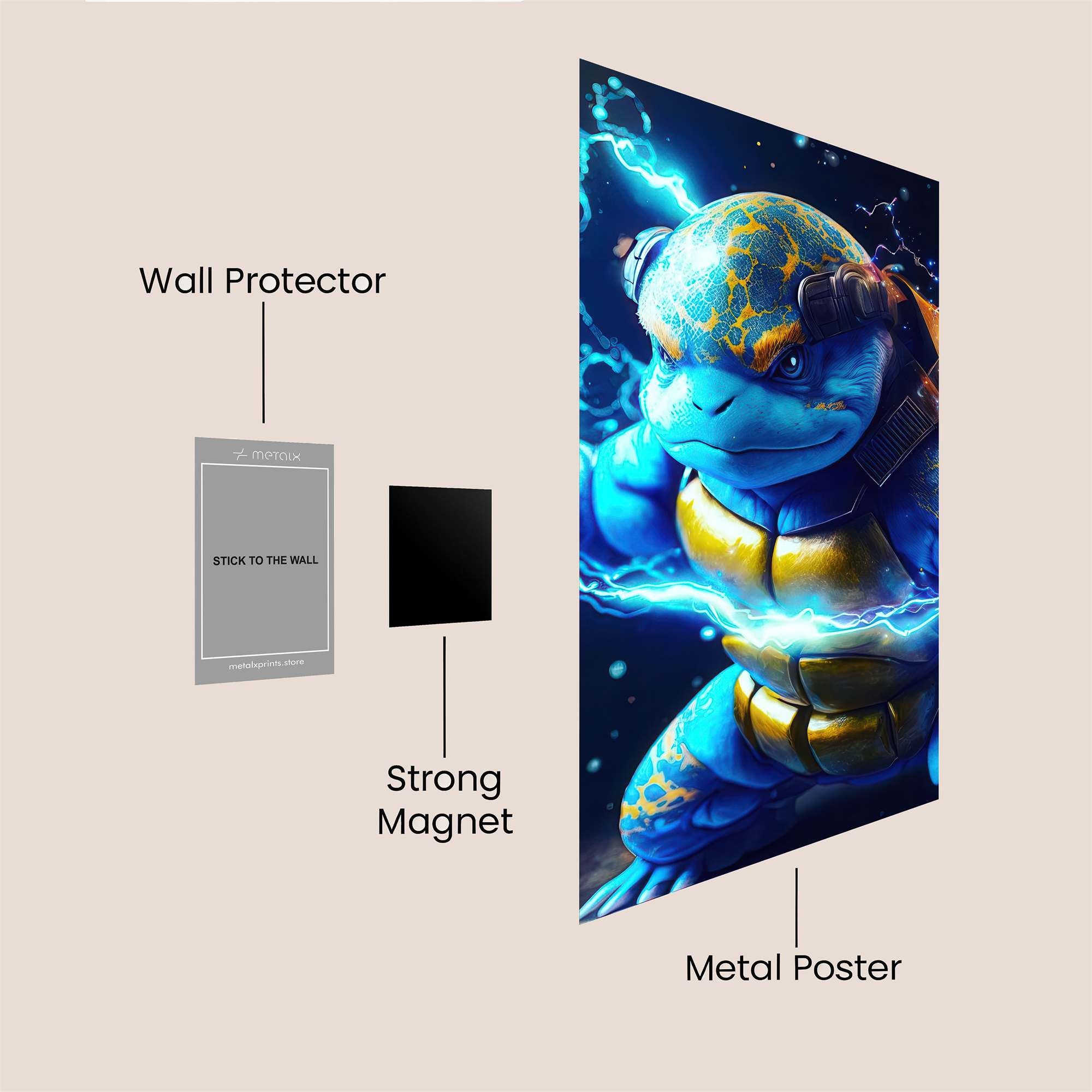 Blitz Turtle Safe Wall Magnetic / M