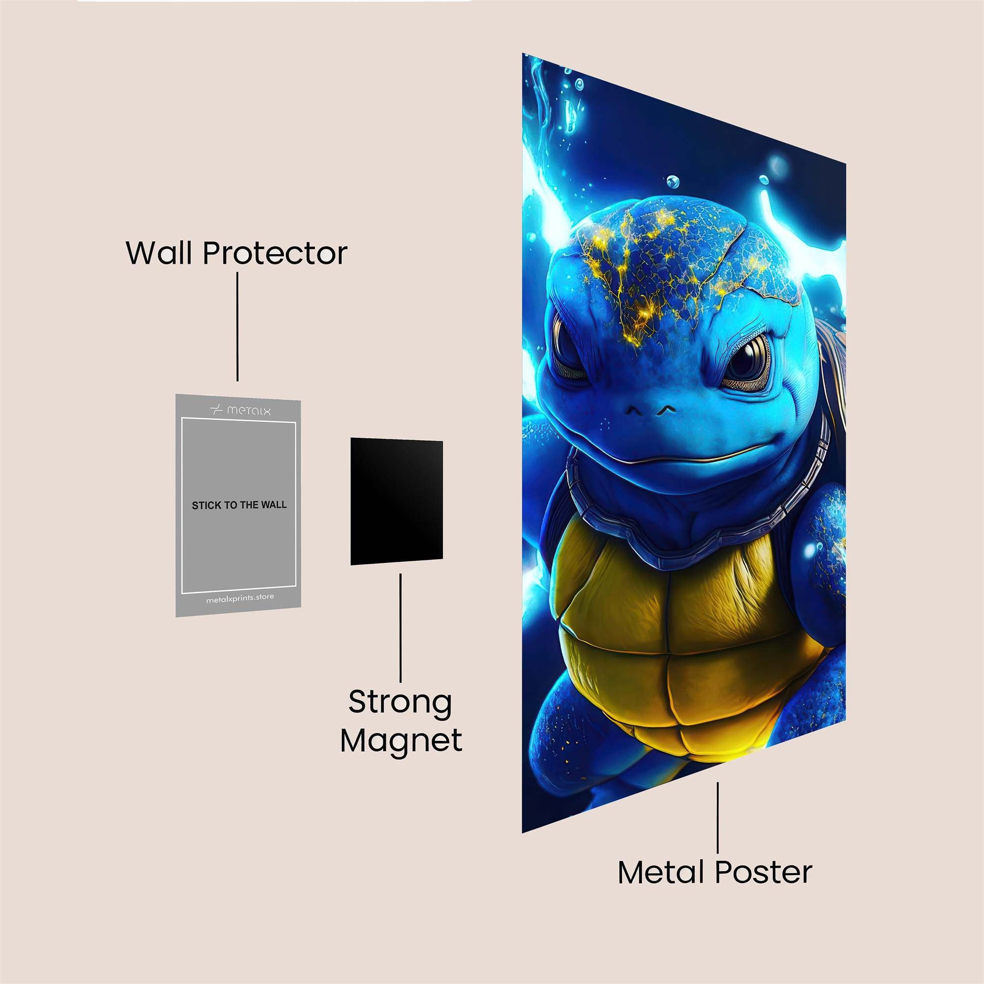 Squirtle Surge Safe Wall Magnetic / M