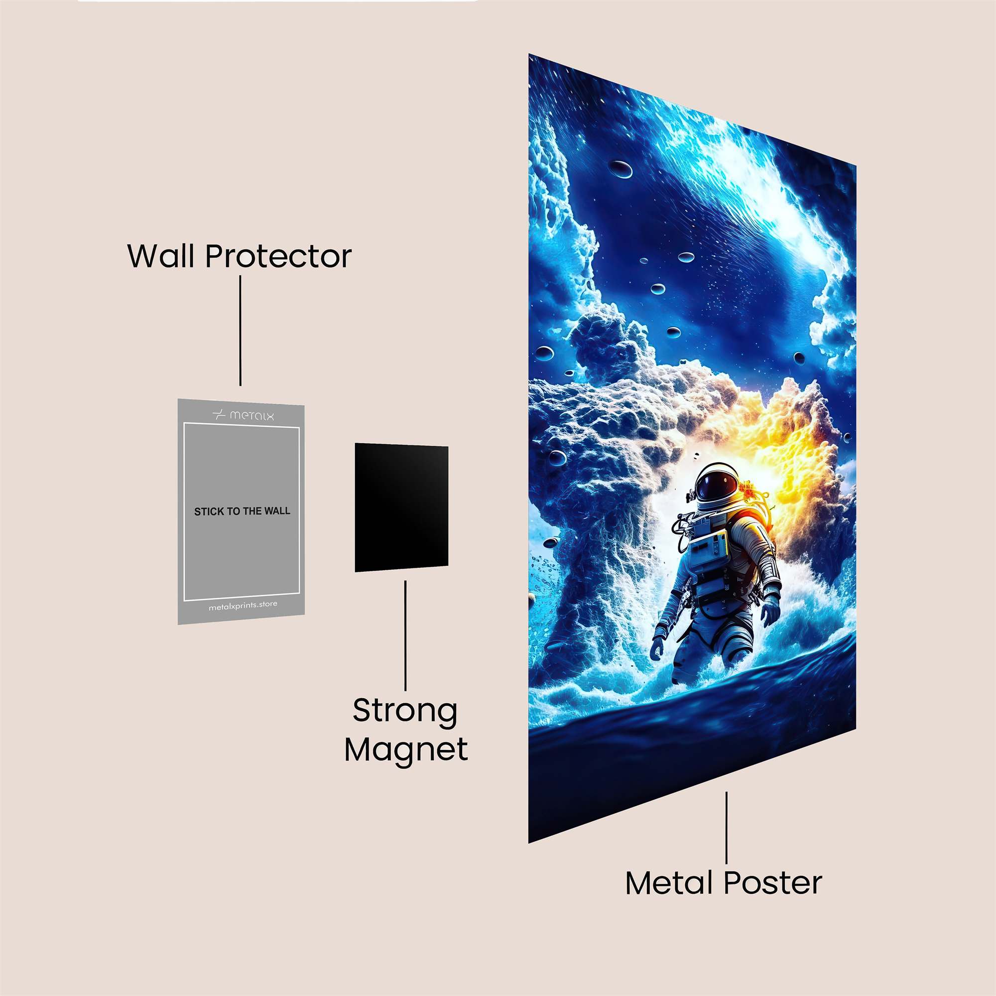 Astronaut Awe Safe Wall Magnetic / M