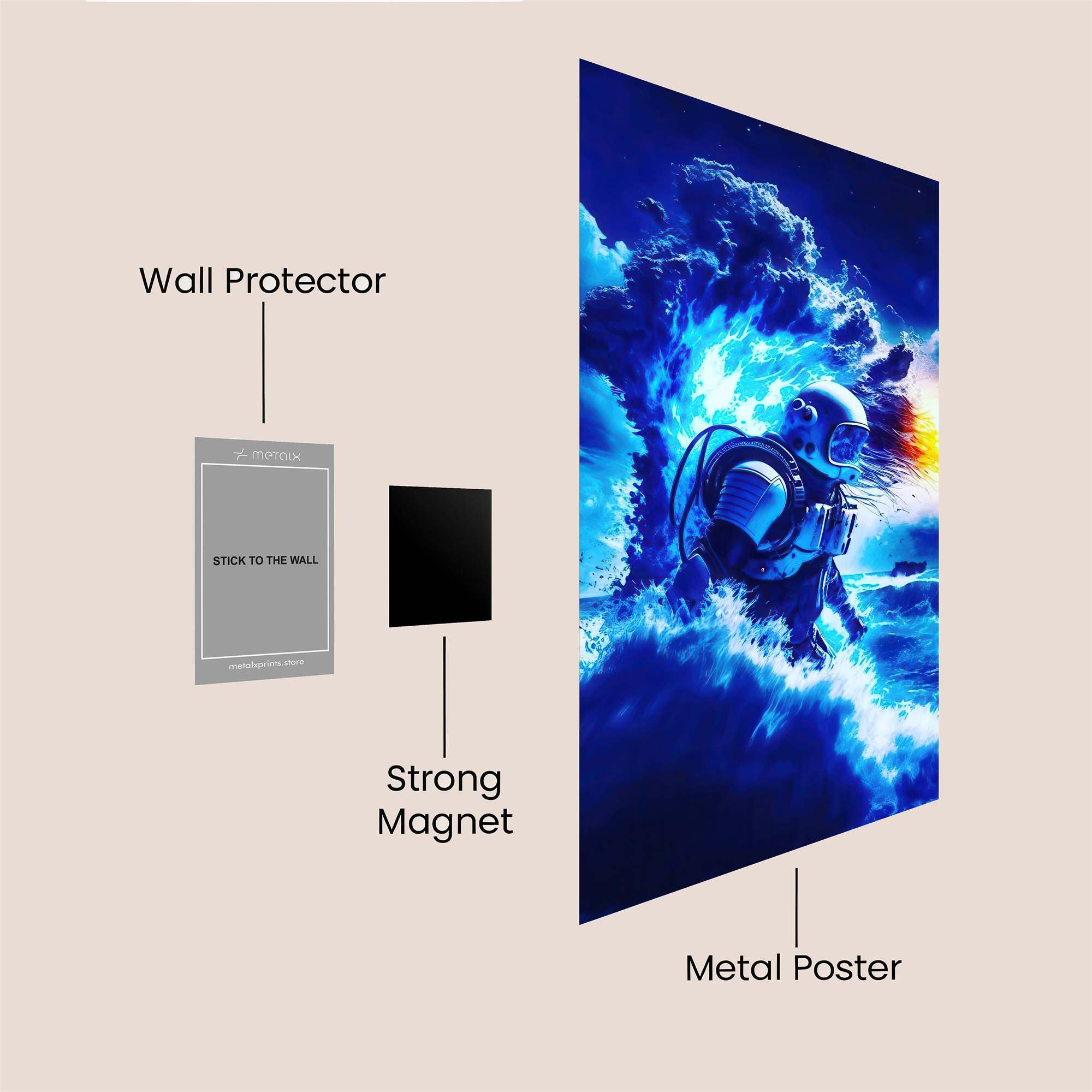 Astronaut Blaze Safe Wall Magnetic / M