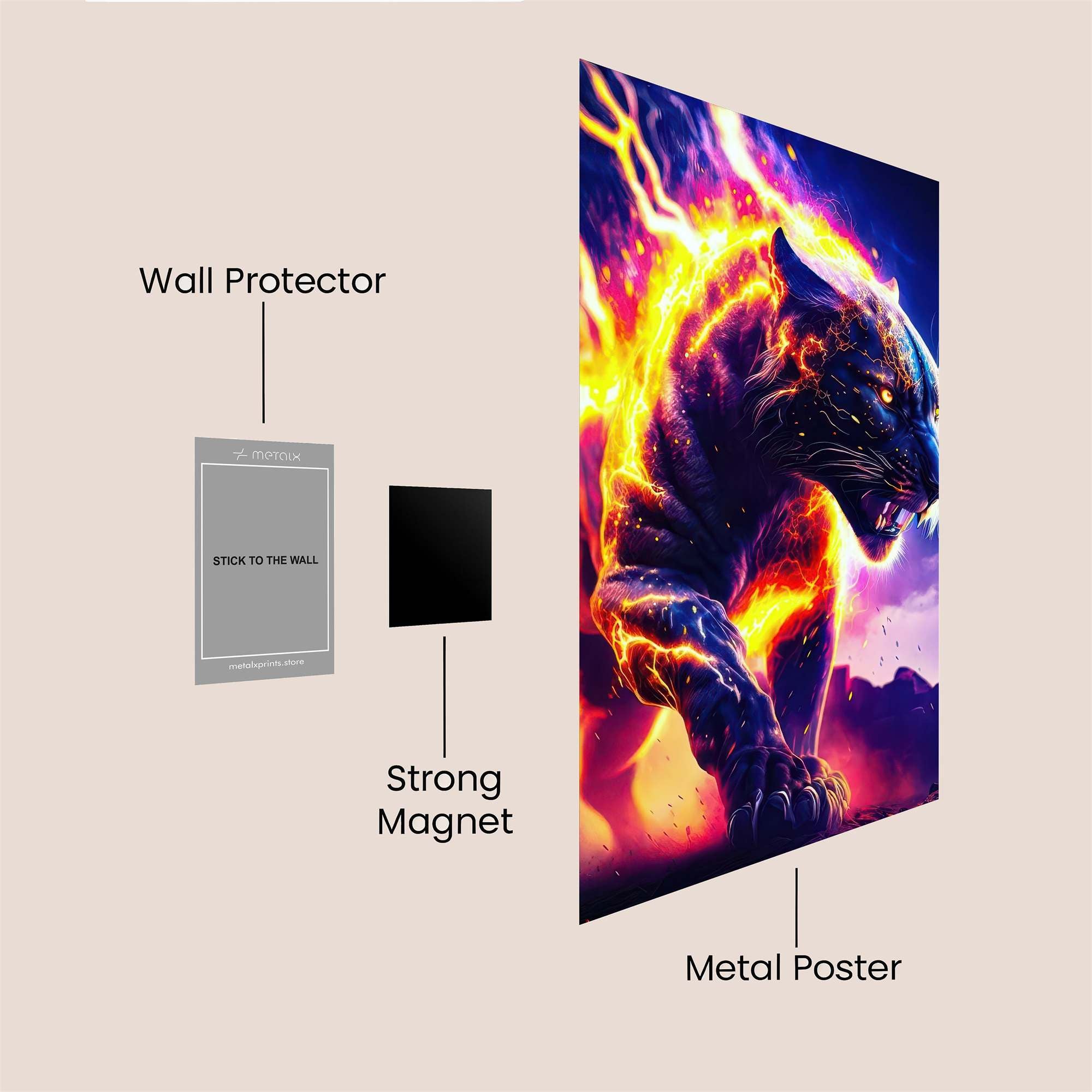 BlazePanther Safe Wall Magnetic / M