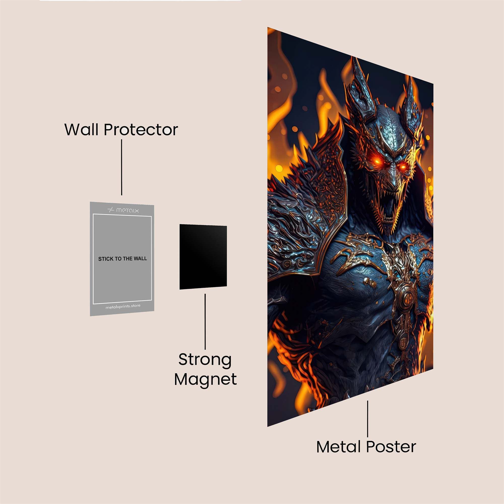 Demon Rage Safe Wall Magnetic / M