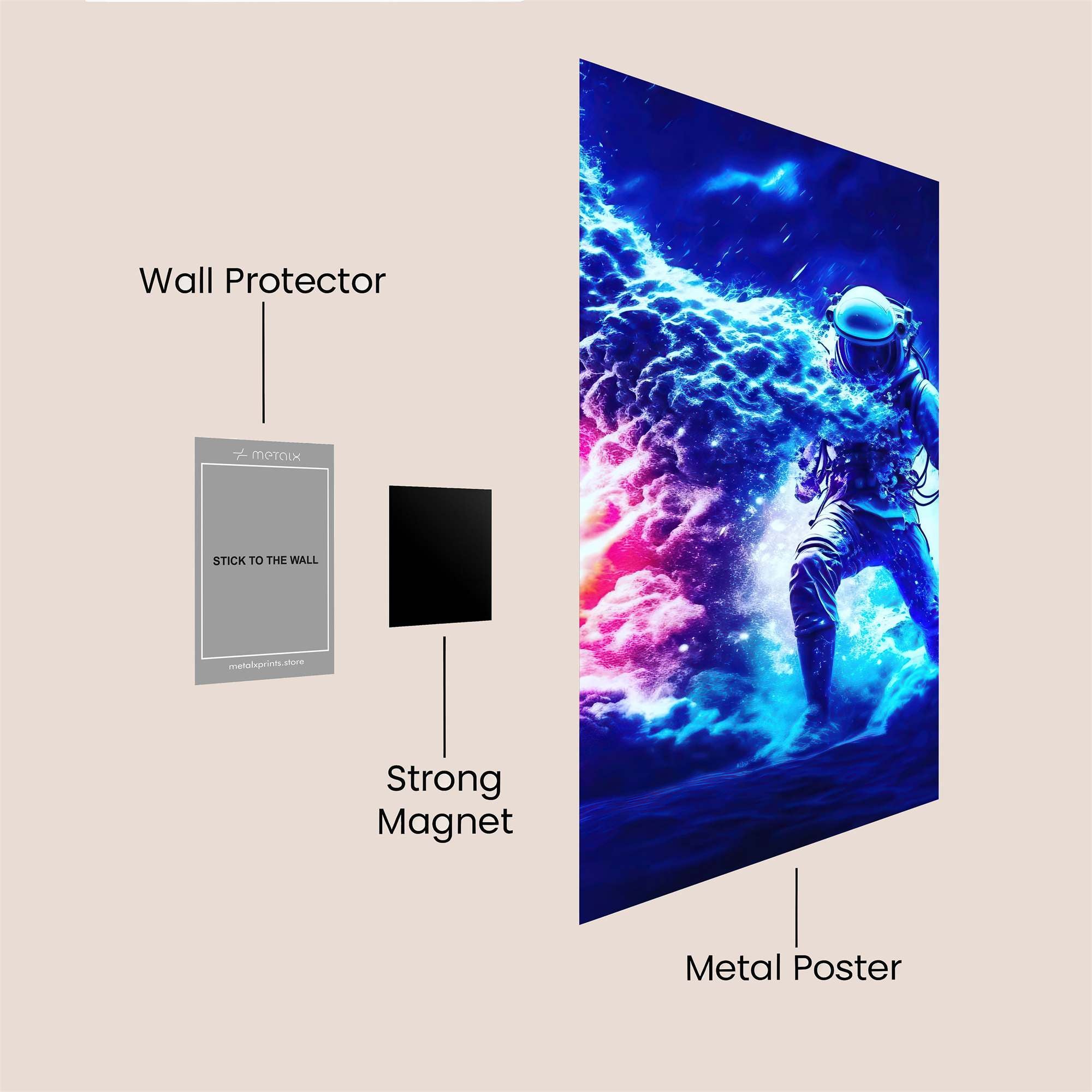 Astronaut Radiance Safe Wall Magnetic / M