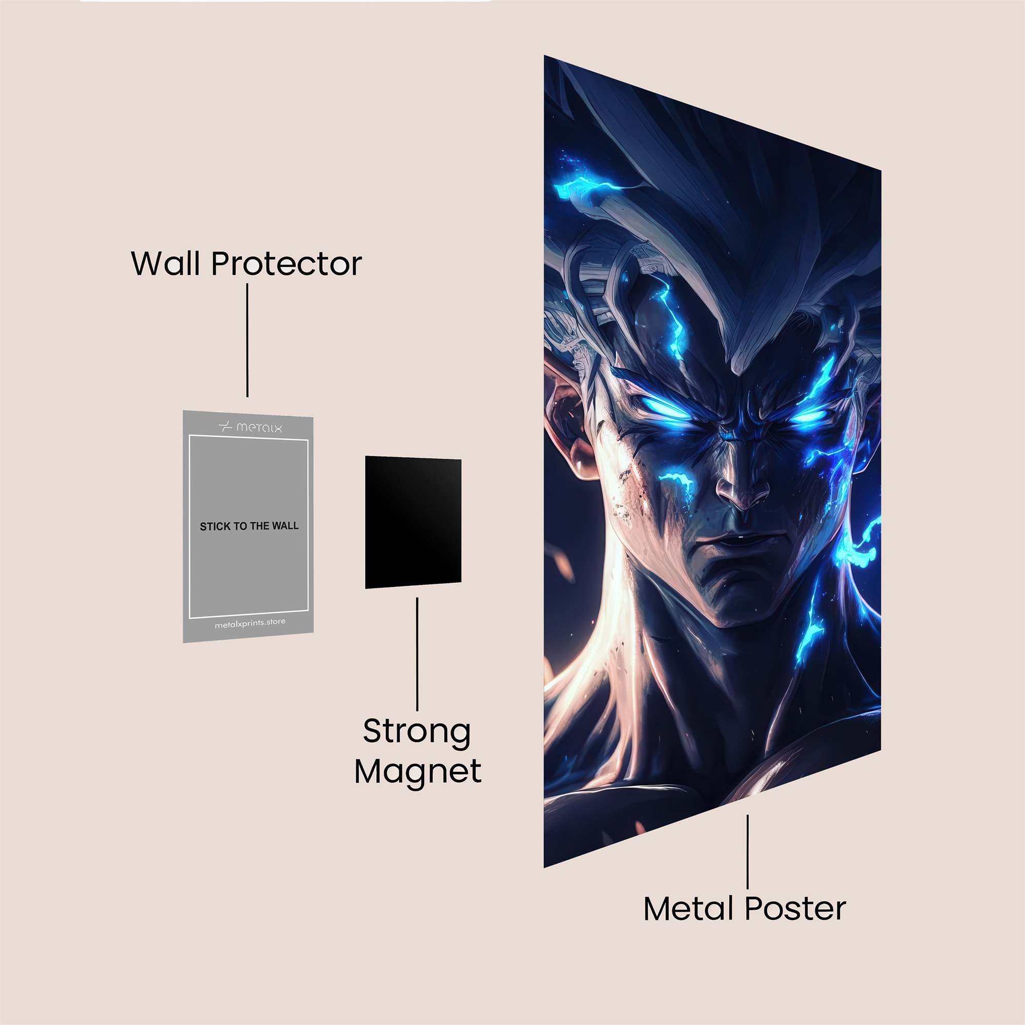 Goku Enraged Safe Wall Magnetic / M