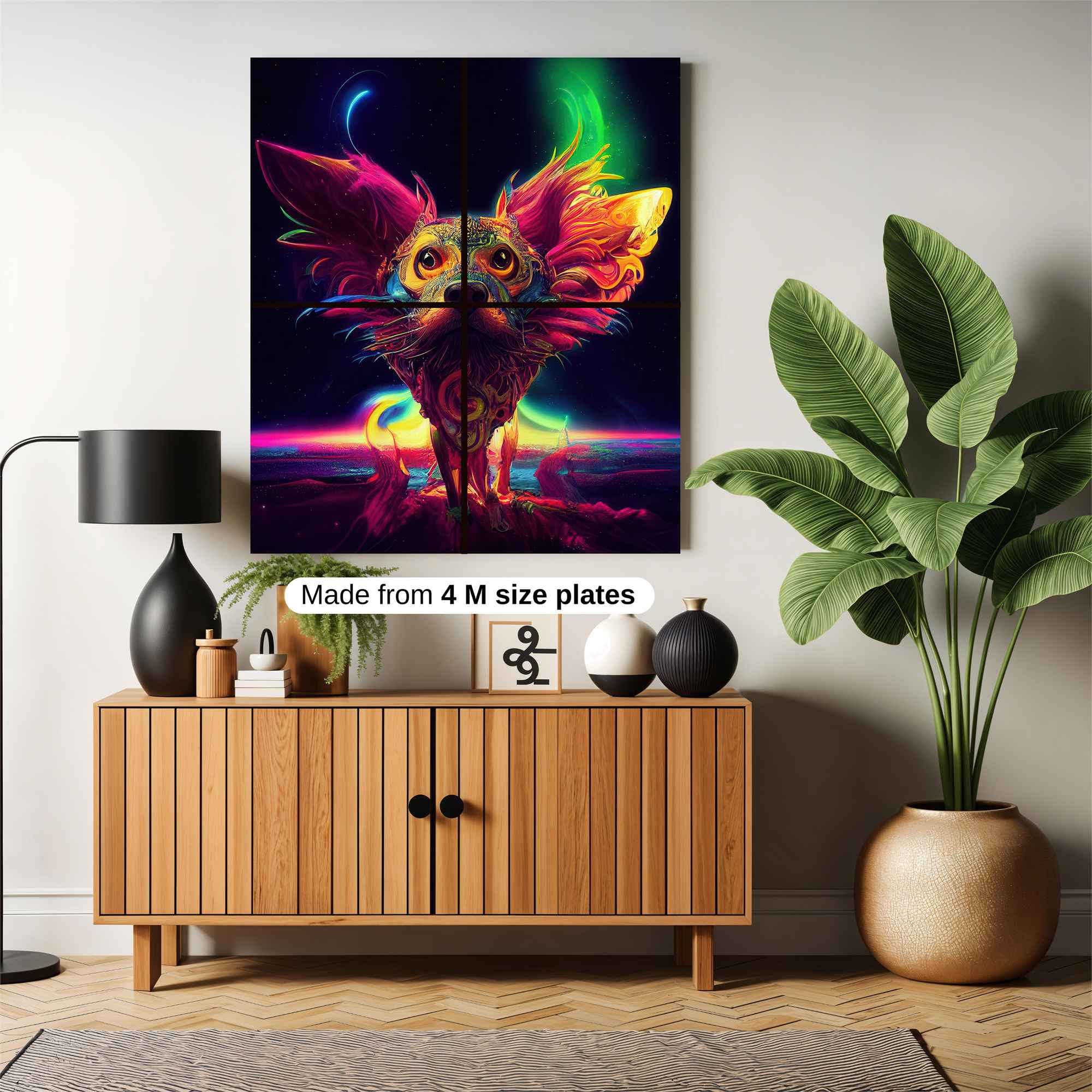Psychedelic Pup Safe Wall Magnetic / M