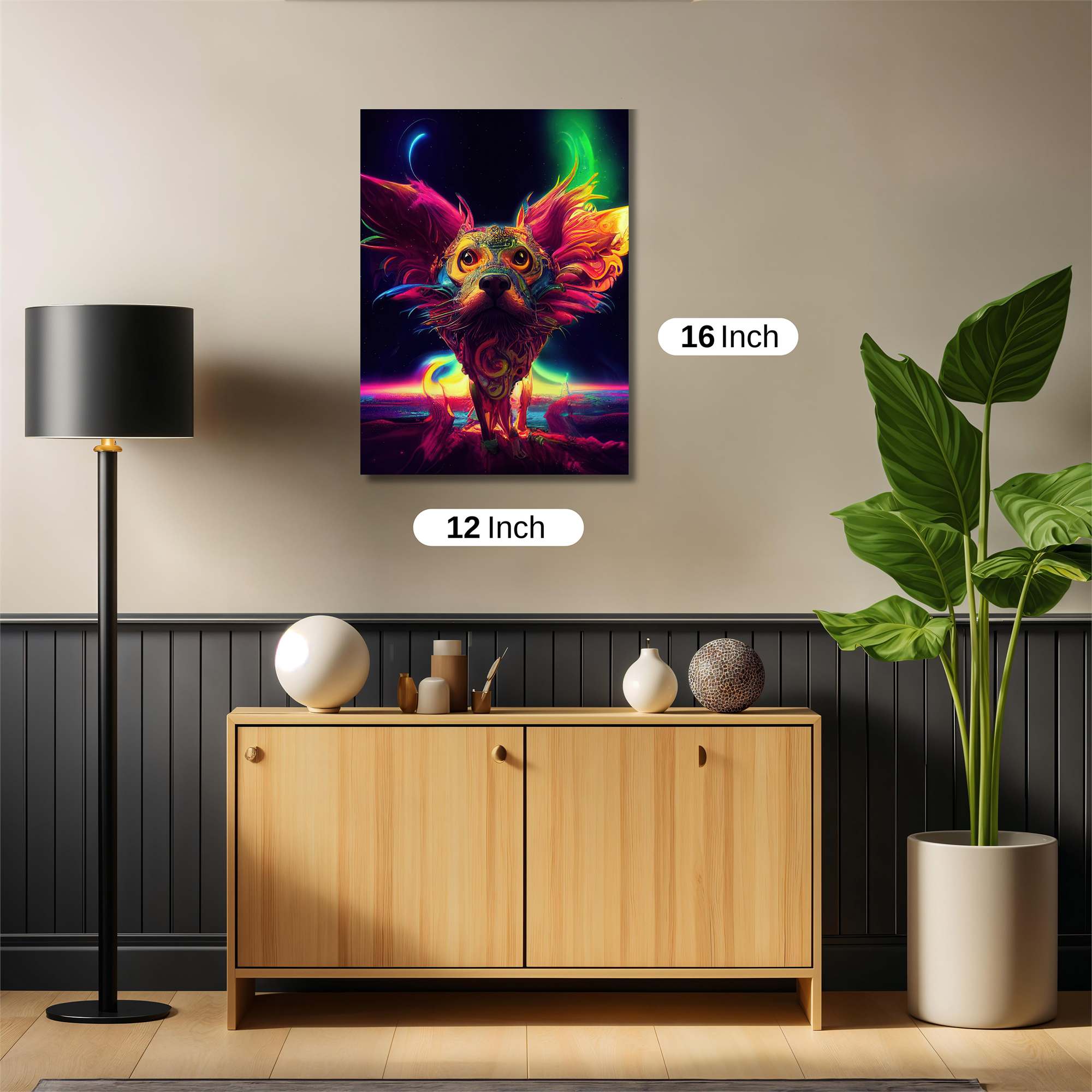 Psychedelic Pup Safe Wall Magnetic / M