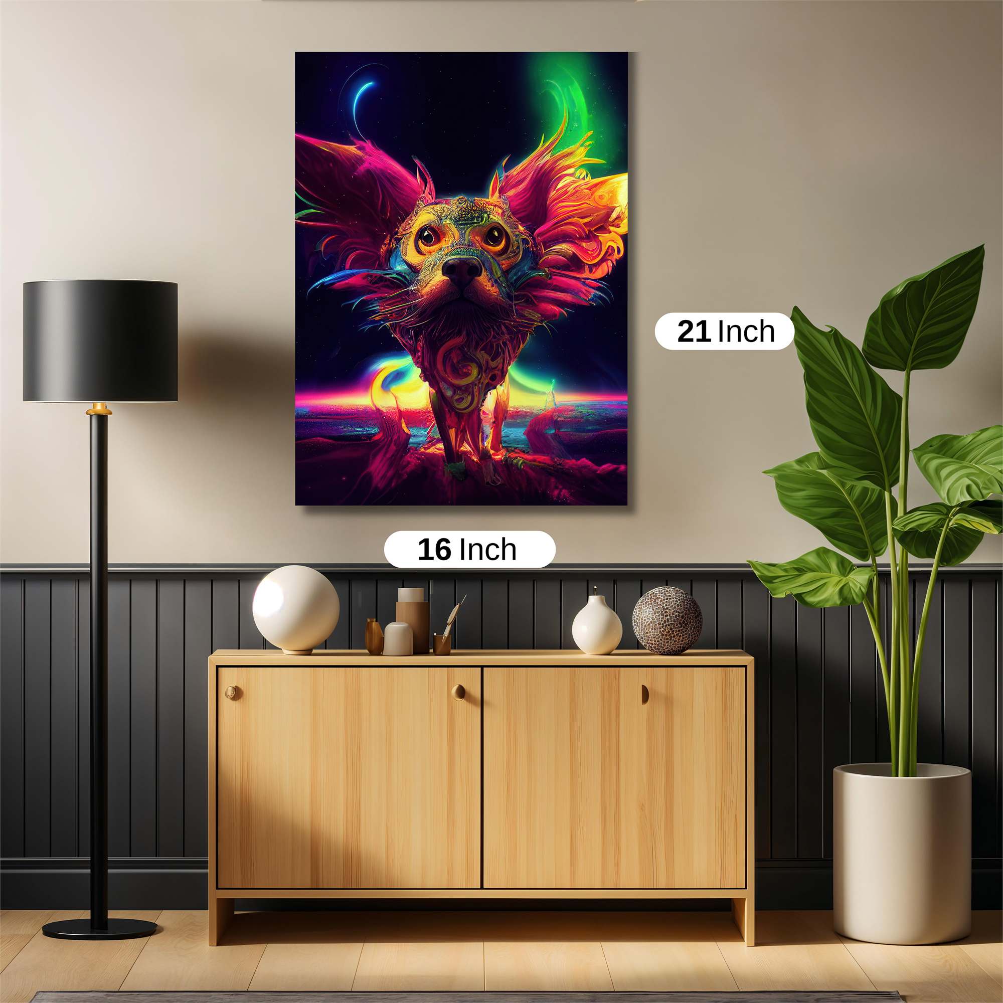 Psychedelic Pup Safe Wall Magnetic / M