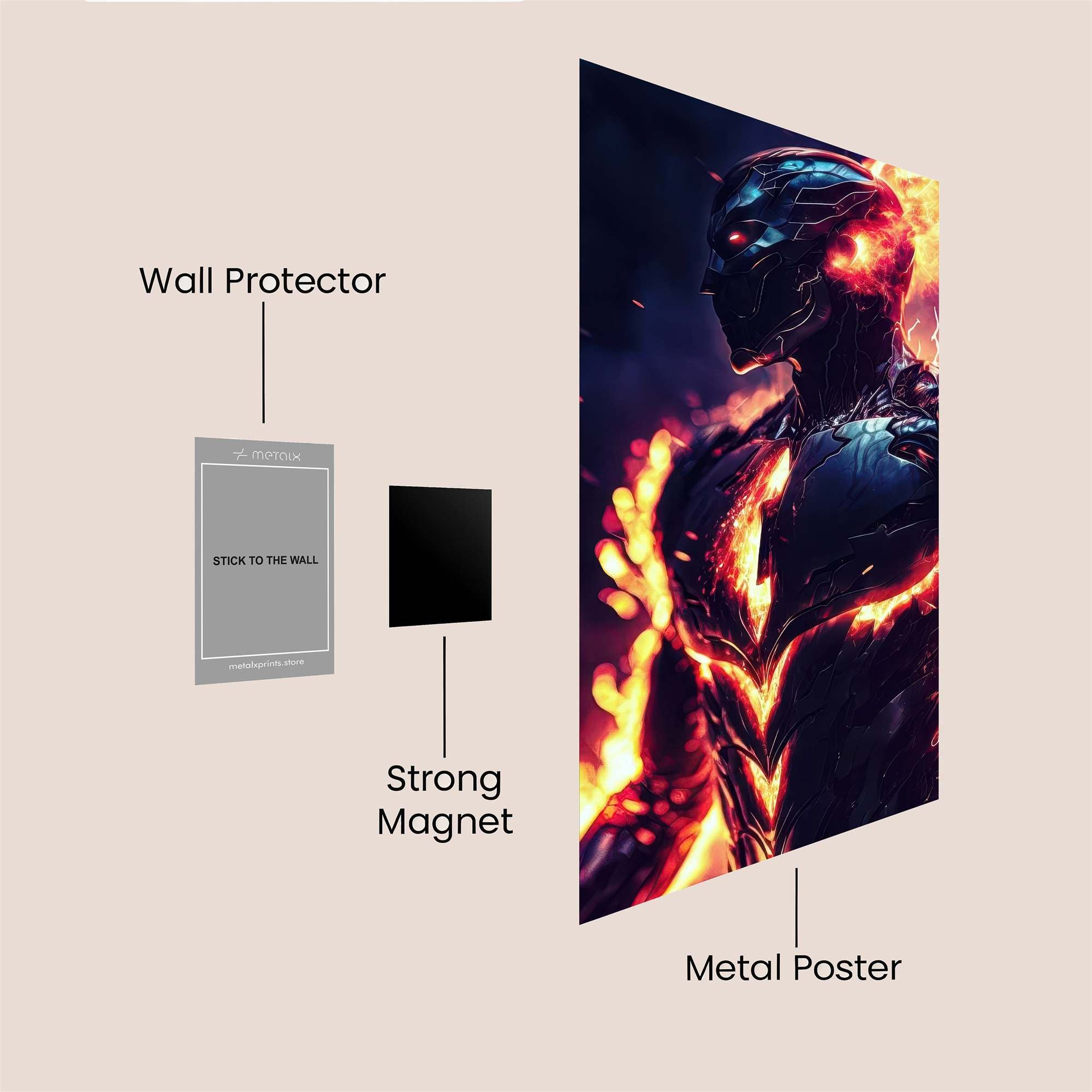 Flash Inferno Safe Wall Magnetic / M